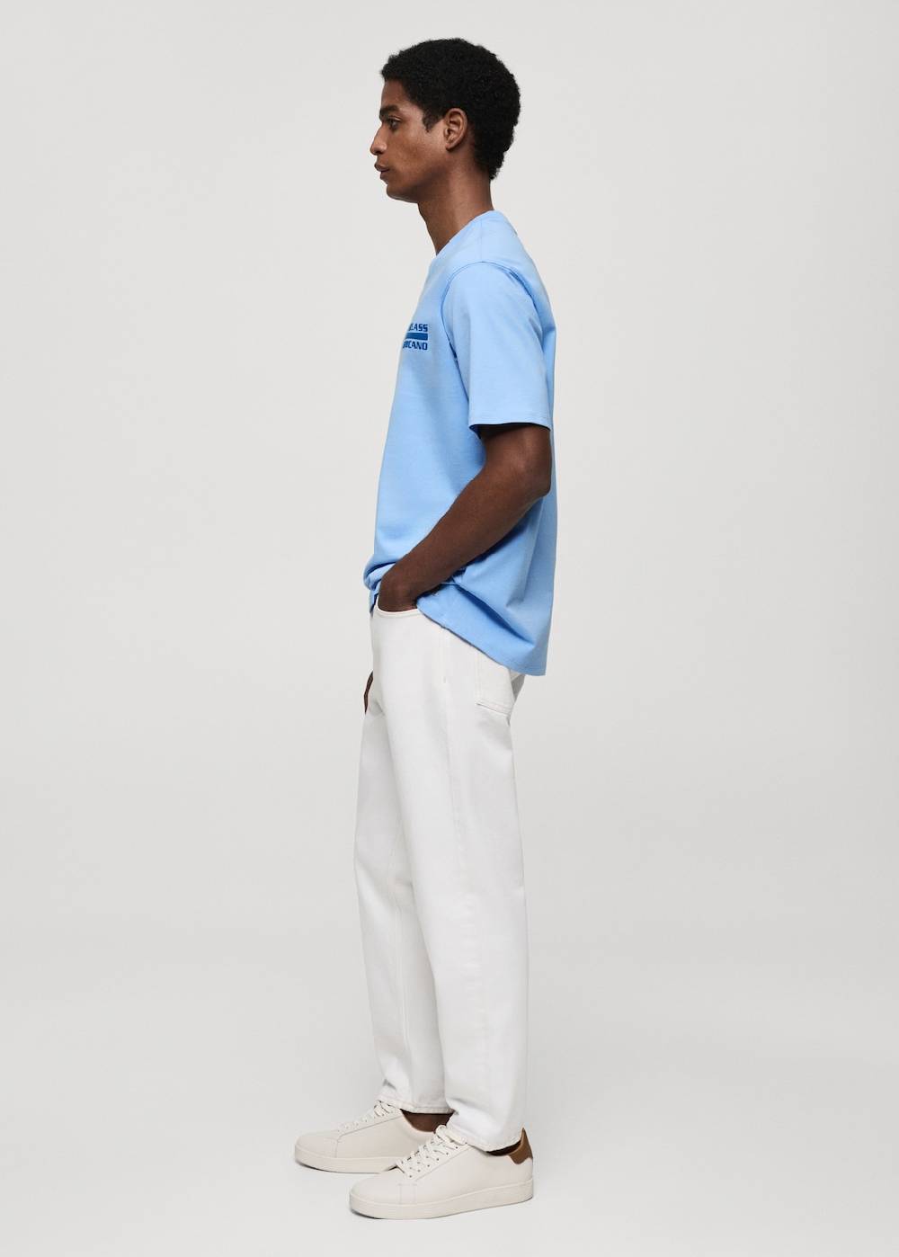 Mango Gemustertes T-Shirt aus 100 % Baumwolle Vierteljährliche Förderung