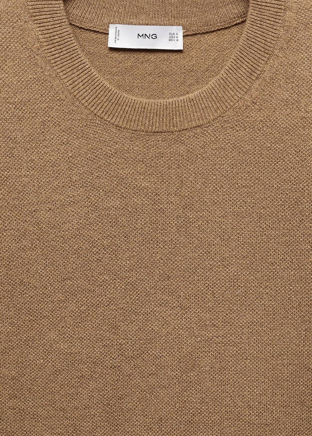 Mango Strukturiertes Strick-T-Shirt aus Baumwolle Discount Store für neue Produkte