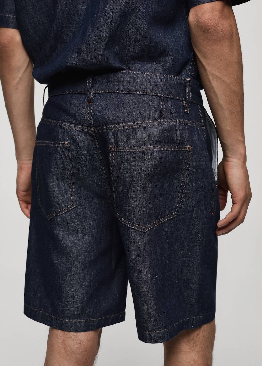 Mango Bermudashorts aus 100 % Baumwolle mit Denim-Effekt Nur noch ein Tag übrig