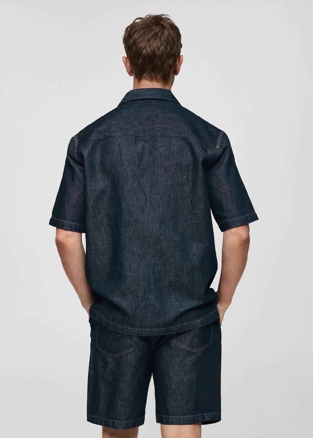 Mango Jeanshemd aus Baumwolle mit Leinen Super Rabatt