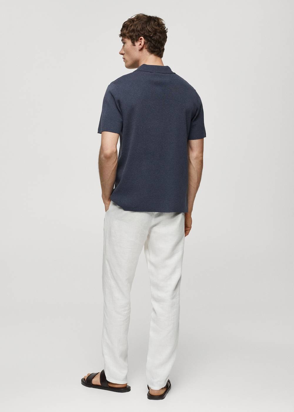 Mango Feinstrick-Poloshirt aus Baumwolle Fabrikladen
