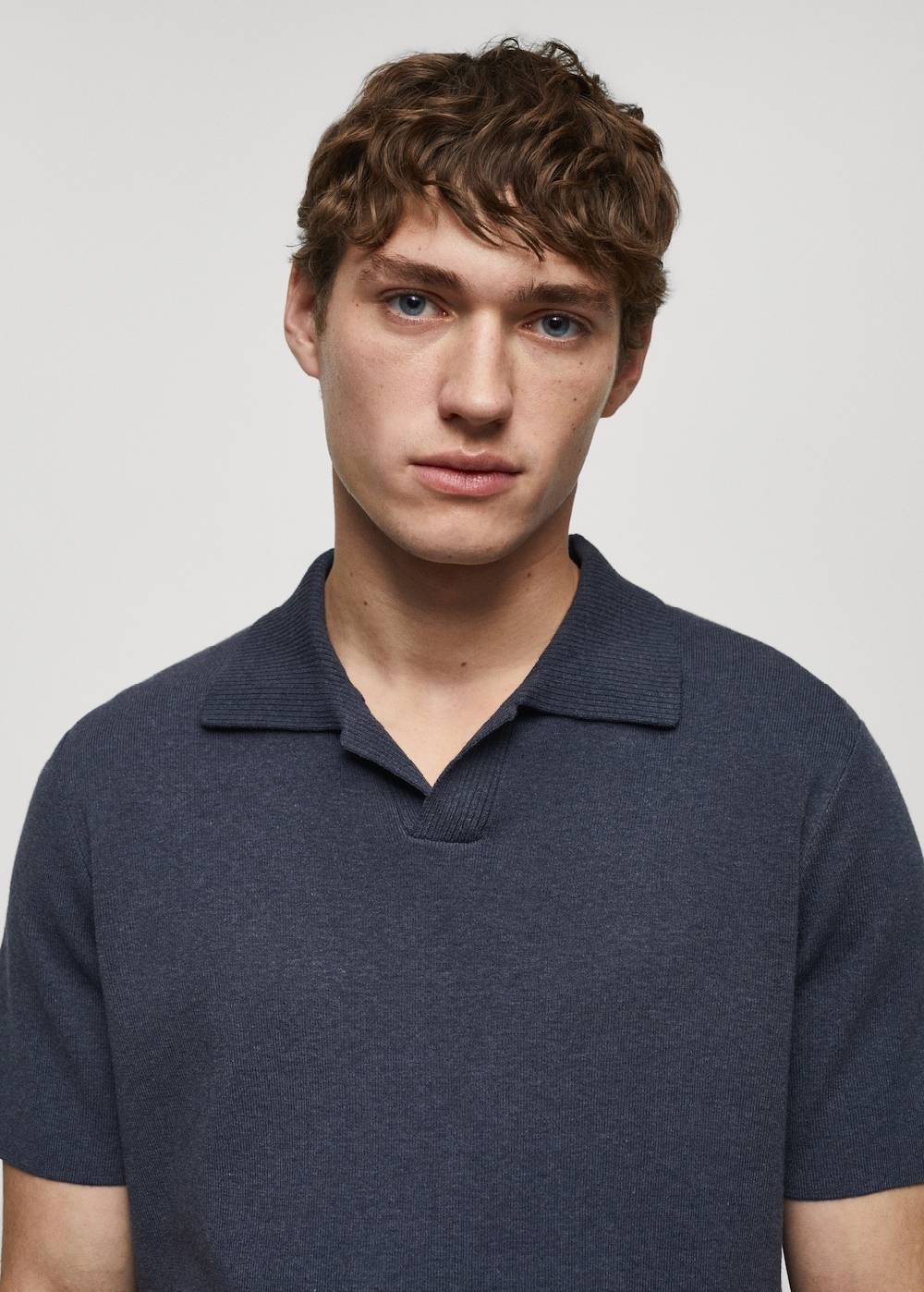 Mango Feinstrick-Poloshirt aus Baumwolle Fabrikladen