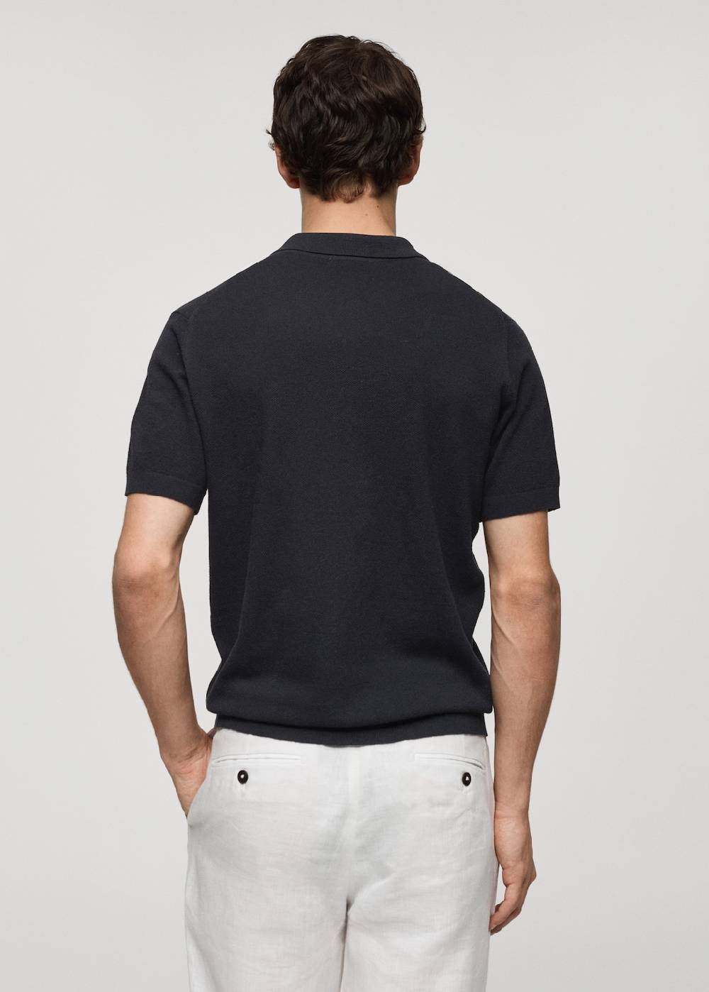 Mango Kurzärmliges Strick-Poloshirt Black Friday Preise