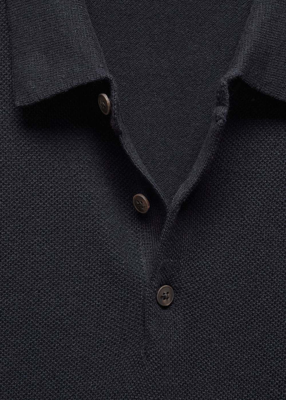 Mango Kurzärmliges Strick-Poloshirt Black Friday Preise