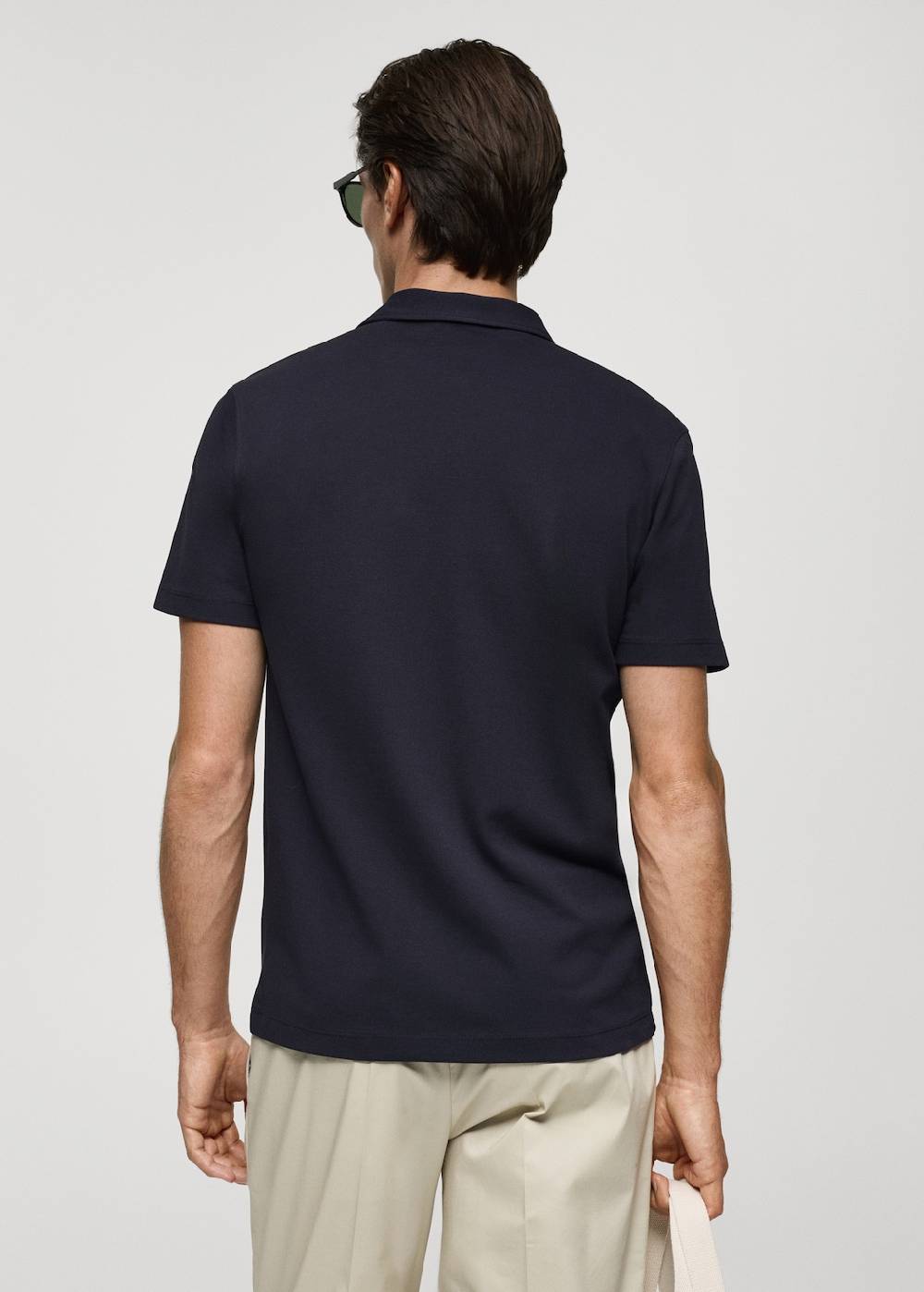 Mango Strukturiertes Slim-Fit-Poloshirt aus Baumwoll-Piqué 50% Rabatt für begrenzte Zeit