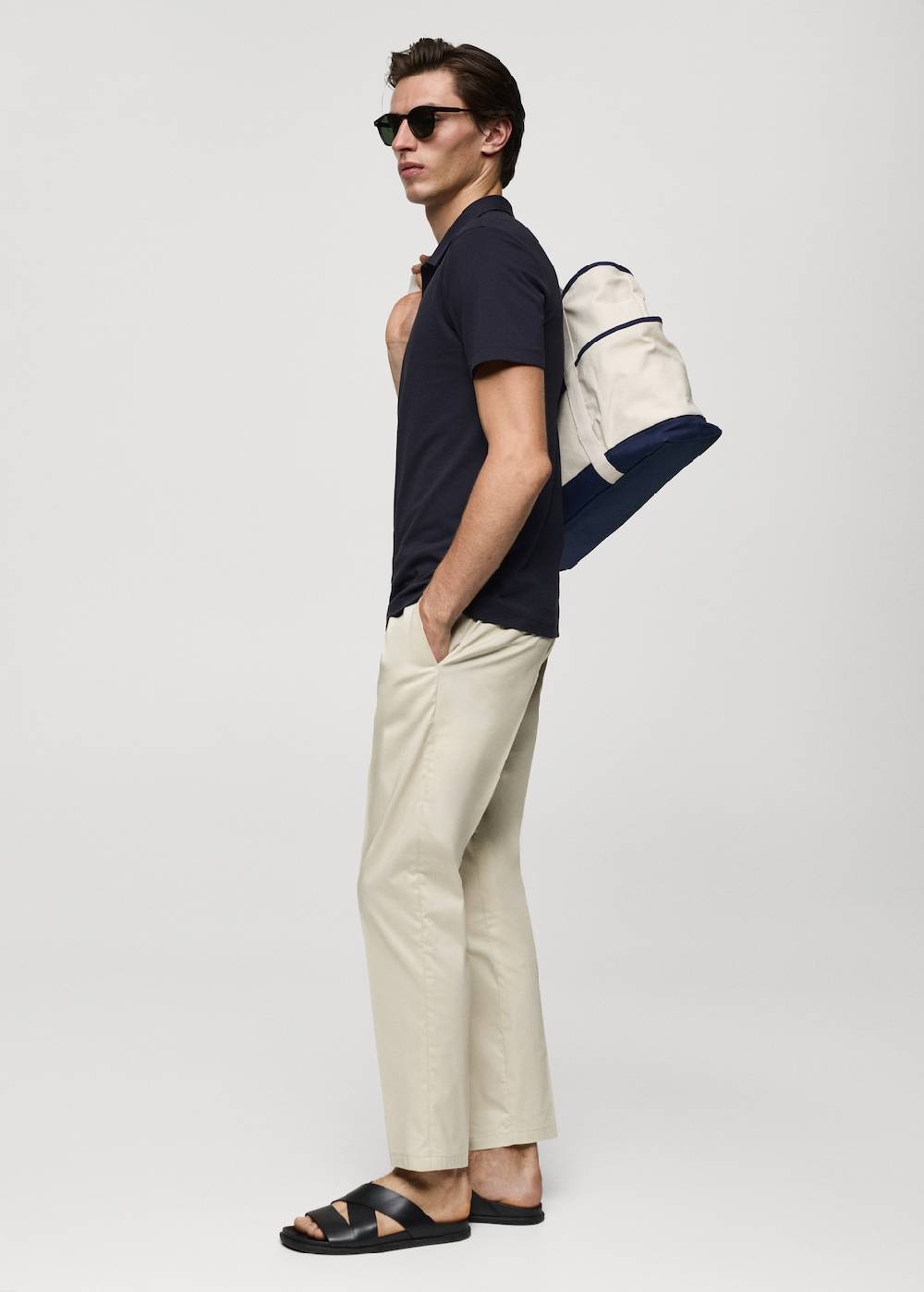 Mango Strukturiertes Slim-Fit-Poloshirt aus Baumwoll-Piqué 50% Rabatt für begrenzte Zeit