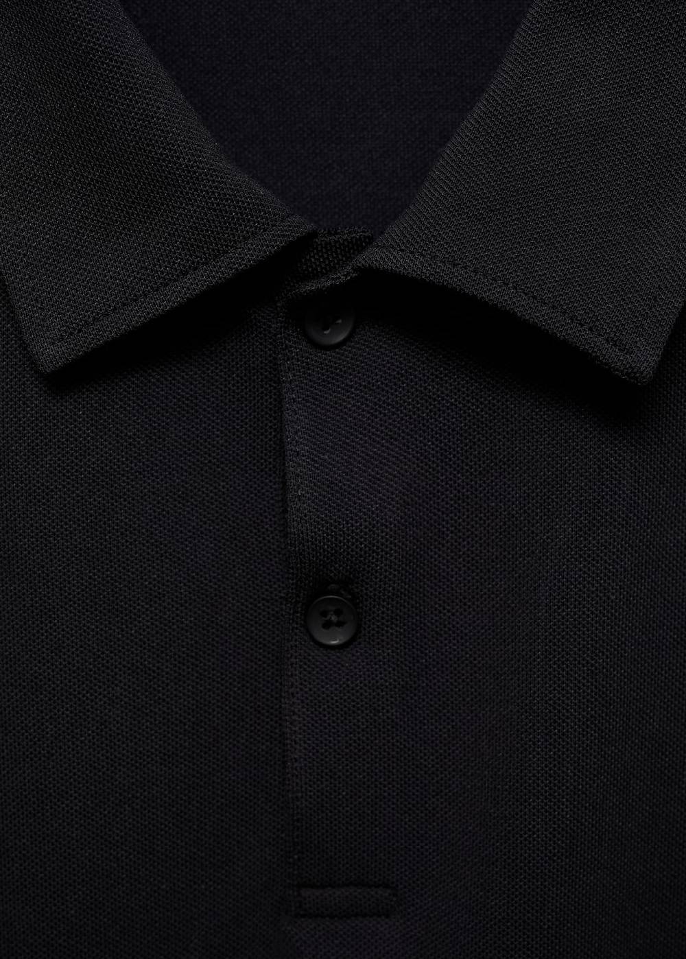Mango Strukturiertes Slim-Fit-Poloshirt aus Baumwoll-Piqué 50% Rabatt für begrenzte Zeit