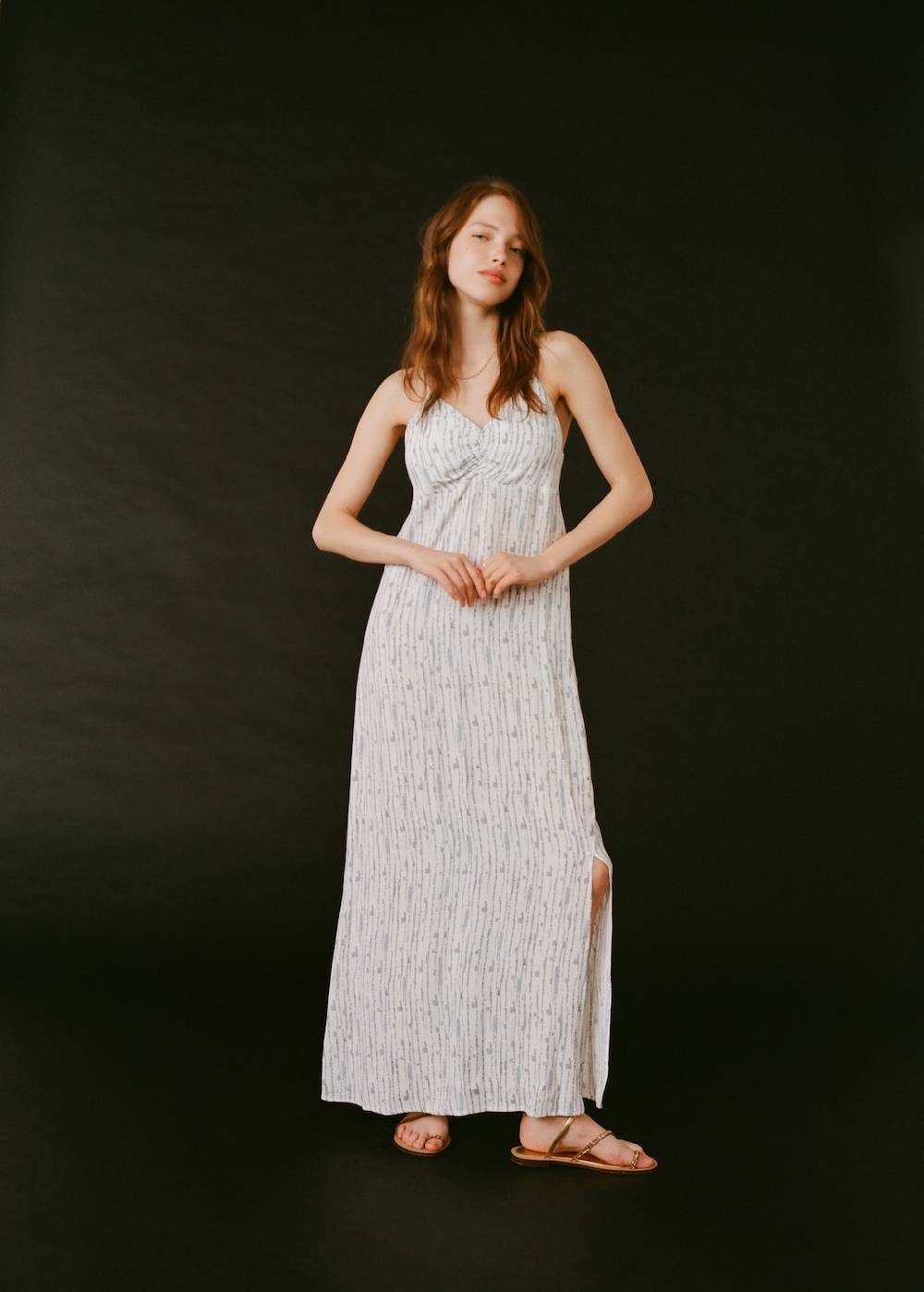 Mango Langes, bedrucktes Kleid Online