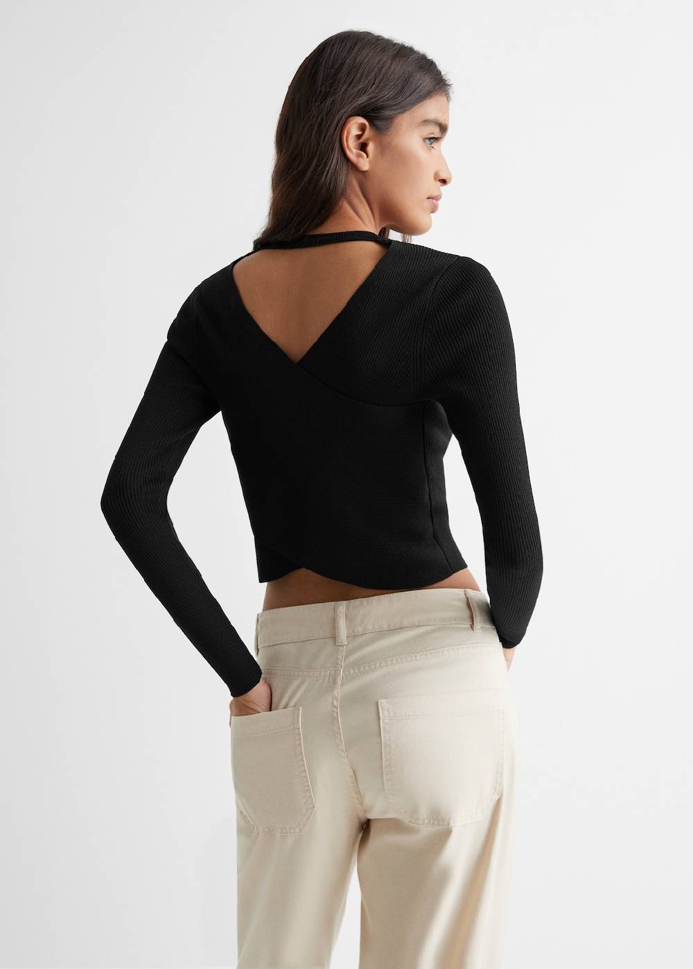 Mango Strickpullover mit Schlitzen Auslauf