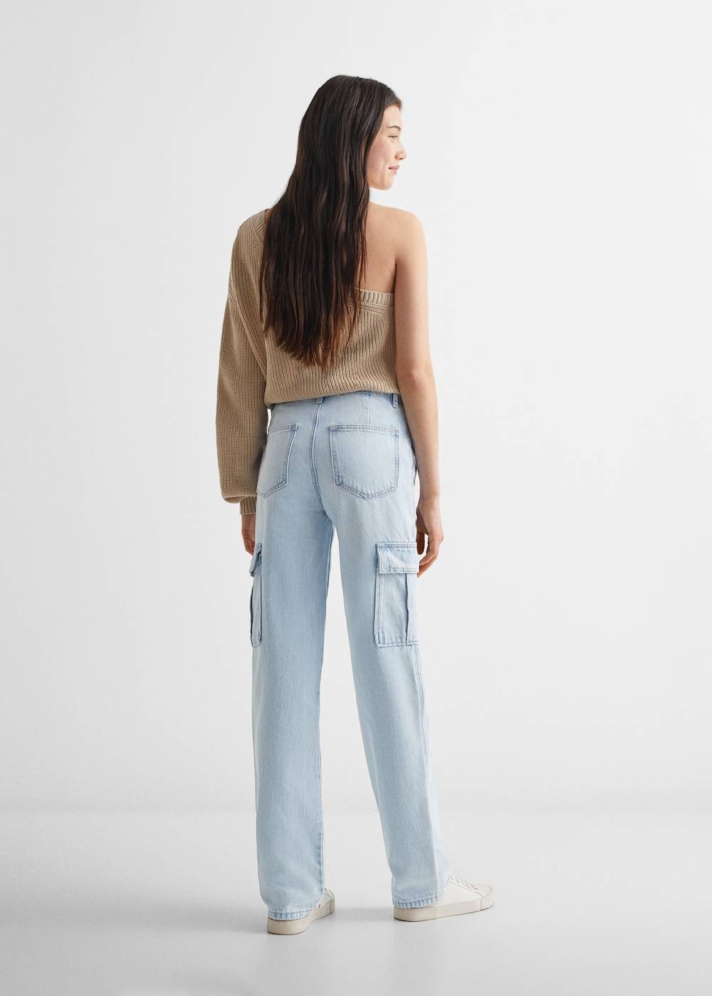 Mango Gerade Jeans im Cargo-Stil im Angebot
