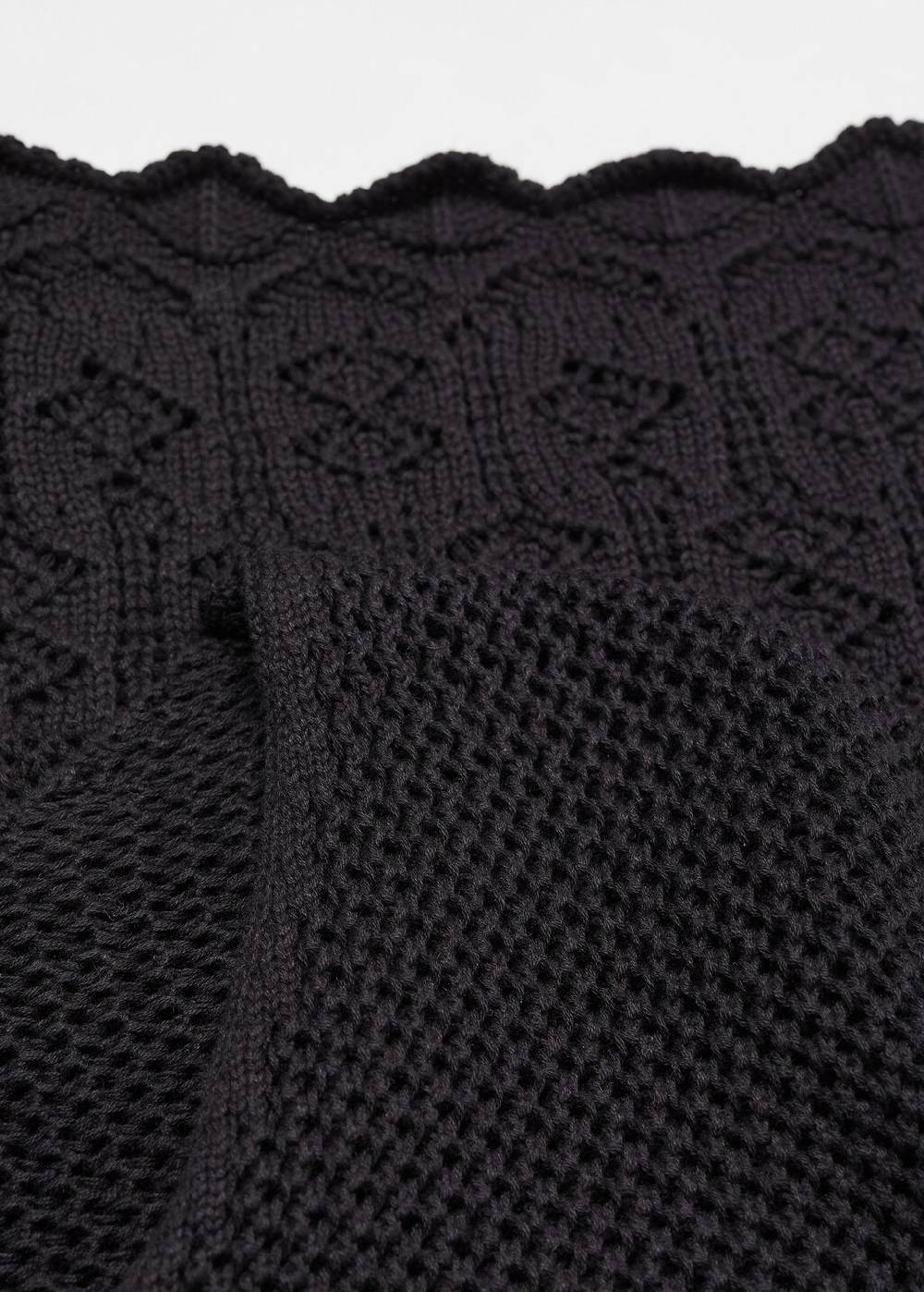 Mango Lochstrickpullover mit V-Ausschnitt Fabrik Onlineshop