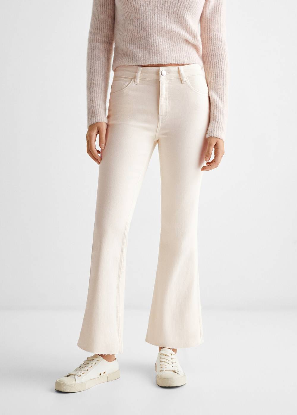 Mango Kurze Flared-Jeans Großer Ausverkauf