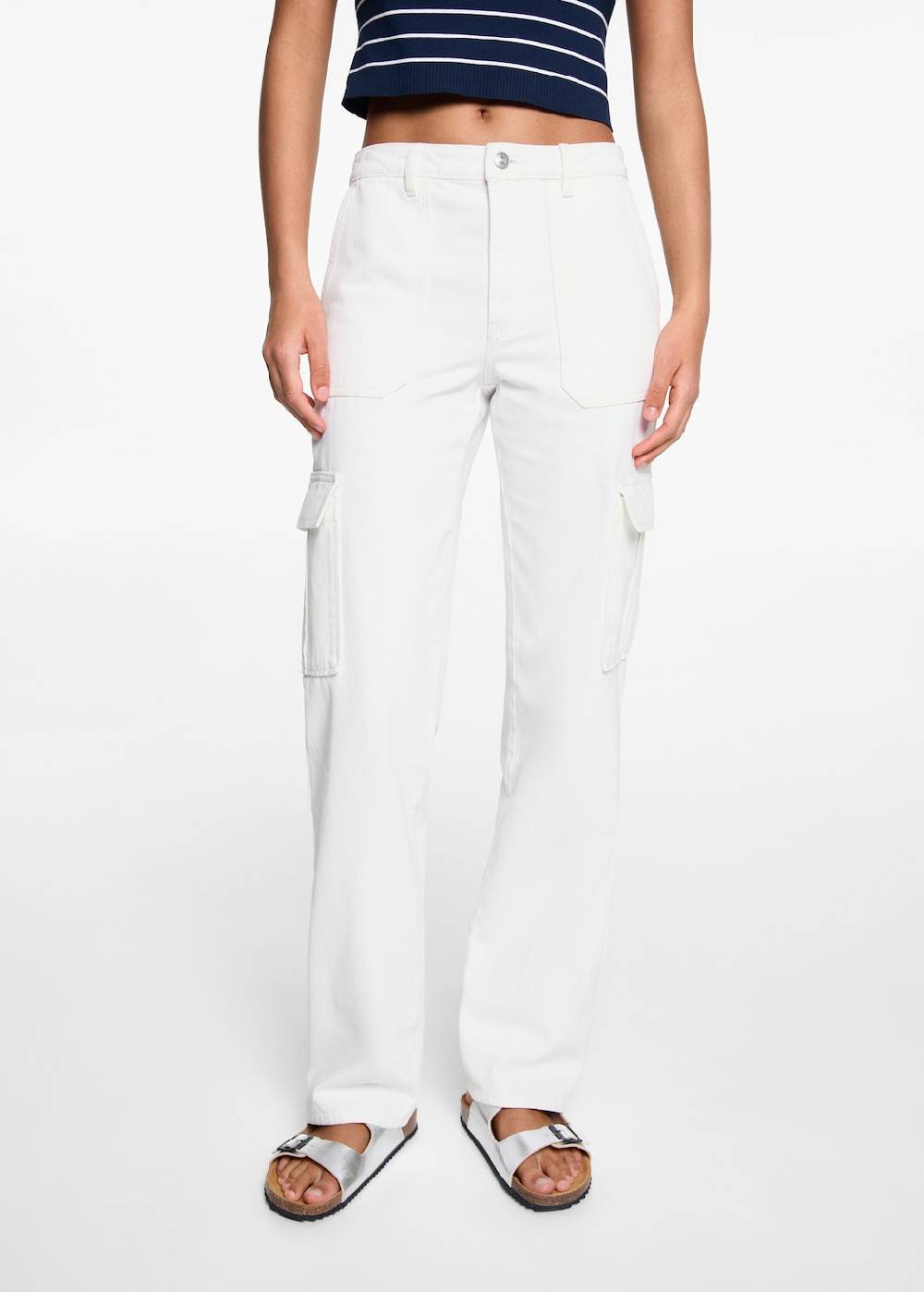 Mango Gerade Jeans im Cargo-Stil Flash Sale