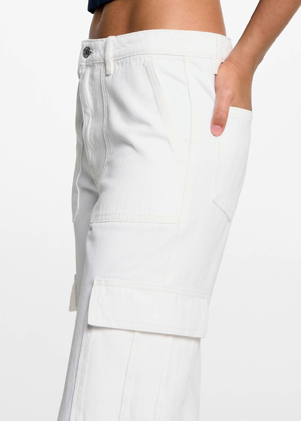 Mango Gerade Jeans im Cargo-Stil Flash Sale