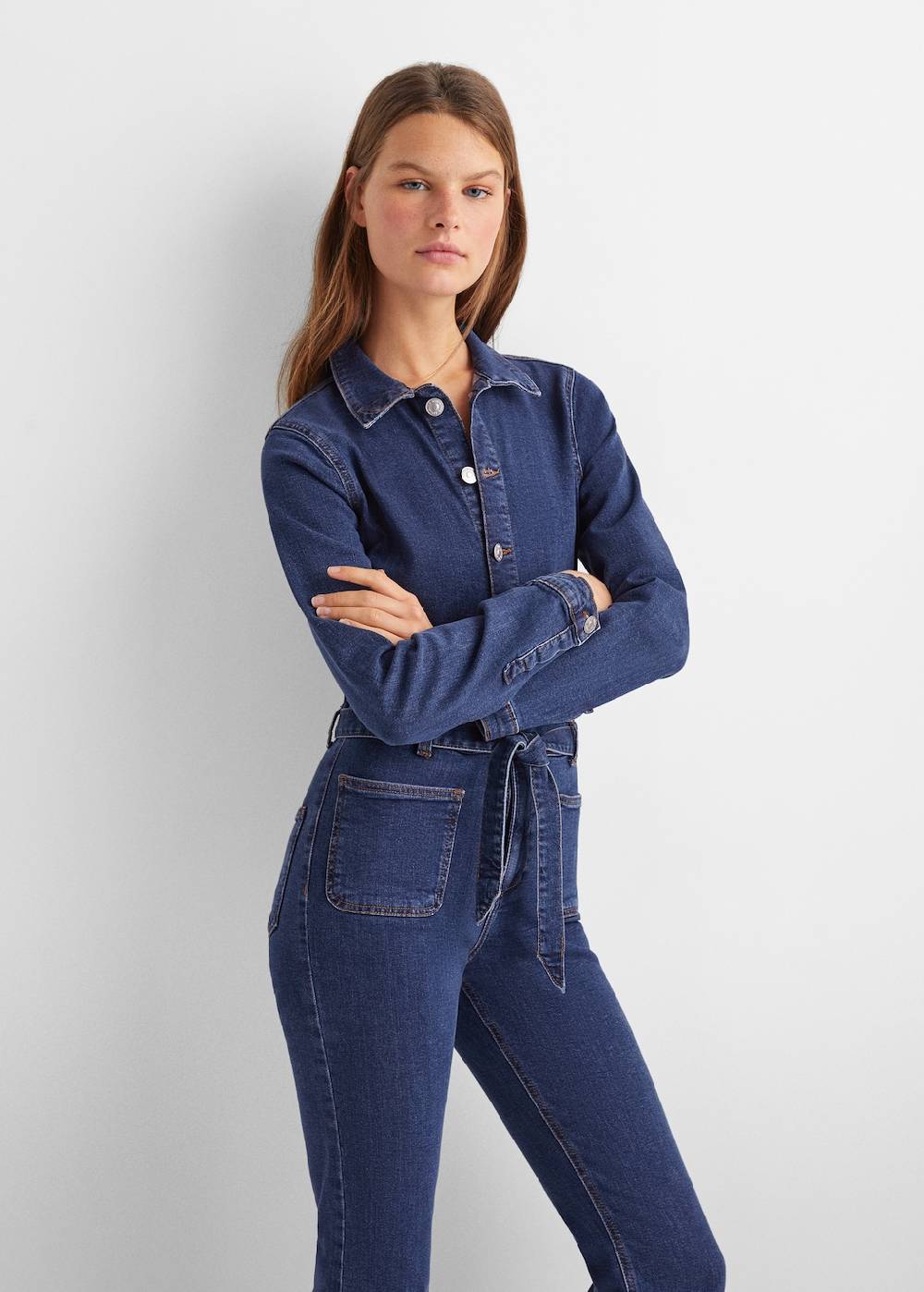 Mango Jeans-Jumpsuit mit Knöpfen Exklusive Angebote