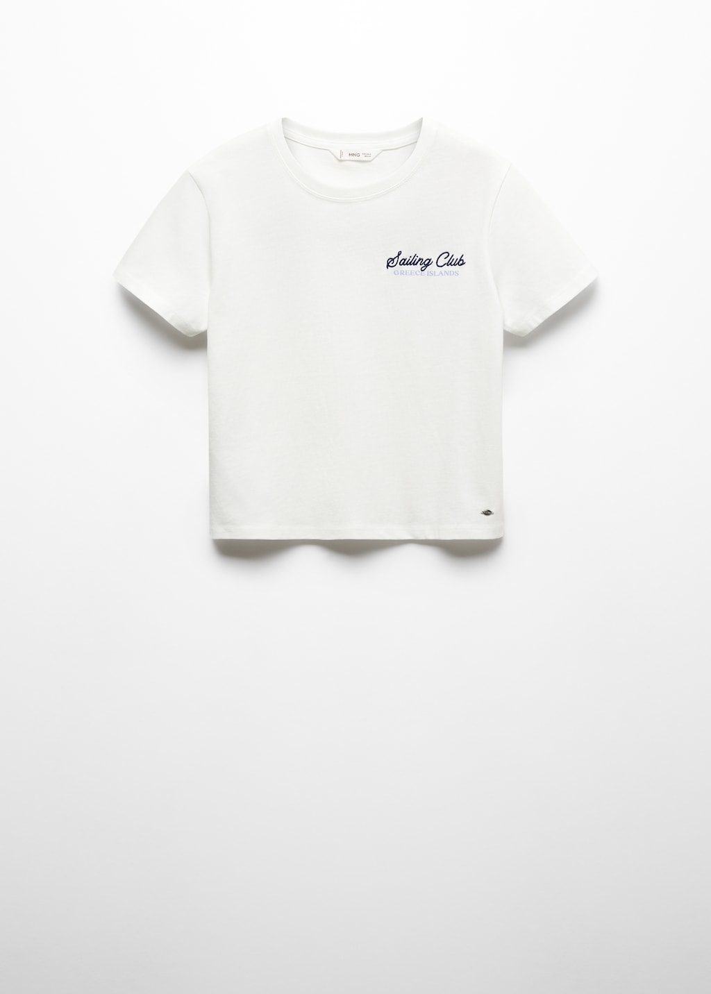 Mango T-Shirt mit gestickter Aufschrift Blitzangebot