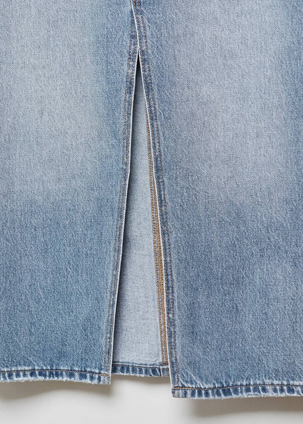 Mango Jeansrock mit Schlitz Räumungsverkauf