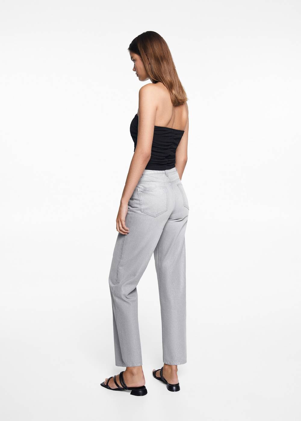 Mango Regular Fit-Jeans in Metall-Optik VIP-Rabatte
