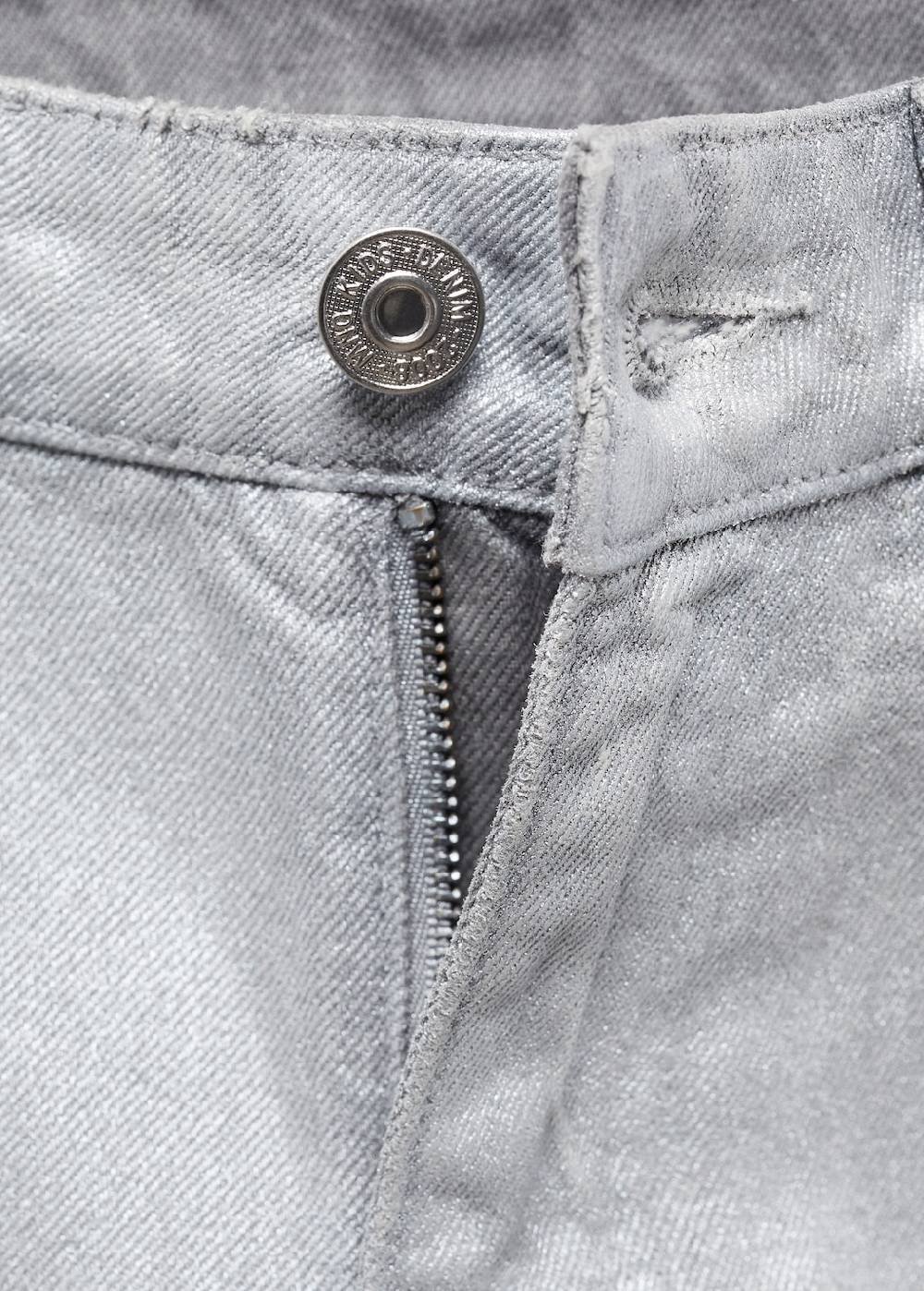 Mango Regular Fit-Jeans in Metall-Optik VIP-Rabatte