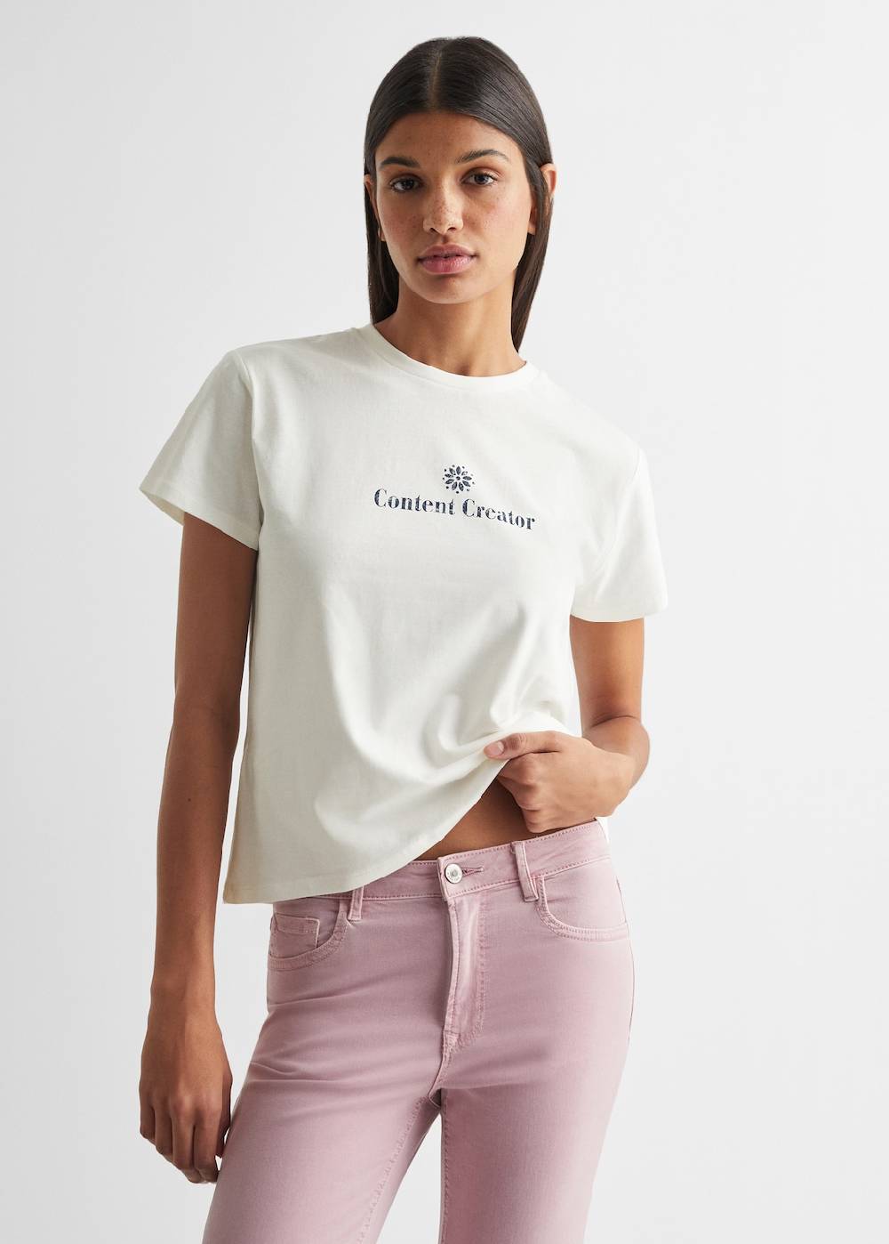 Mango T-Shirt mit Textaufdruck JETZT KAUFEN