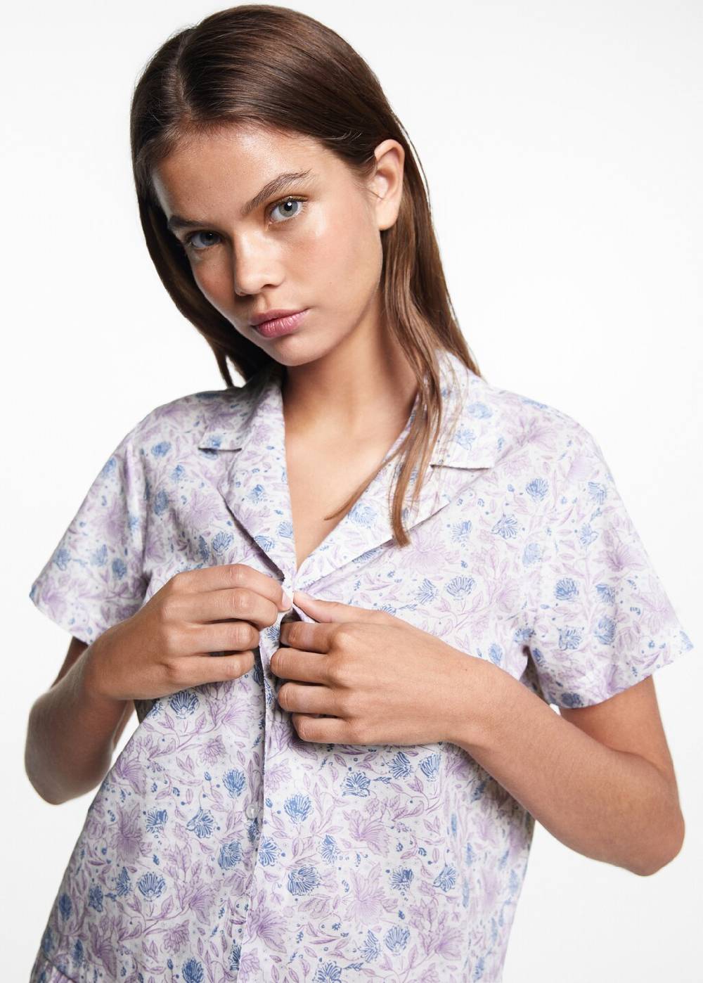 Mango Kurzer Print-Pyjama Bis zu 50% Rabatt