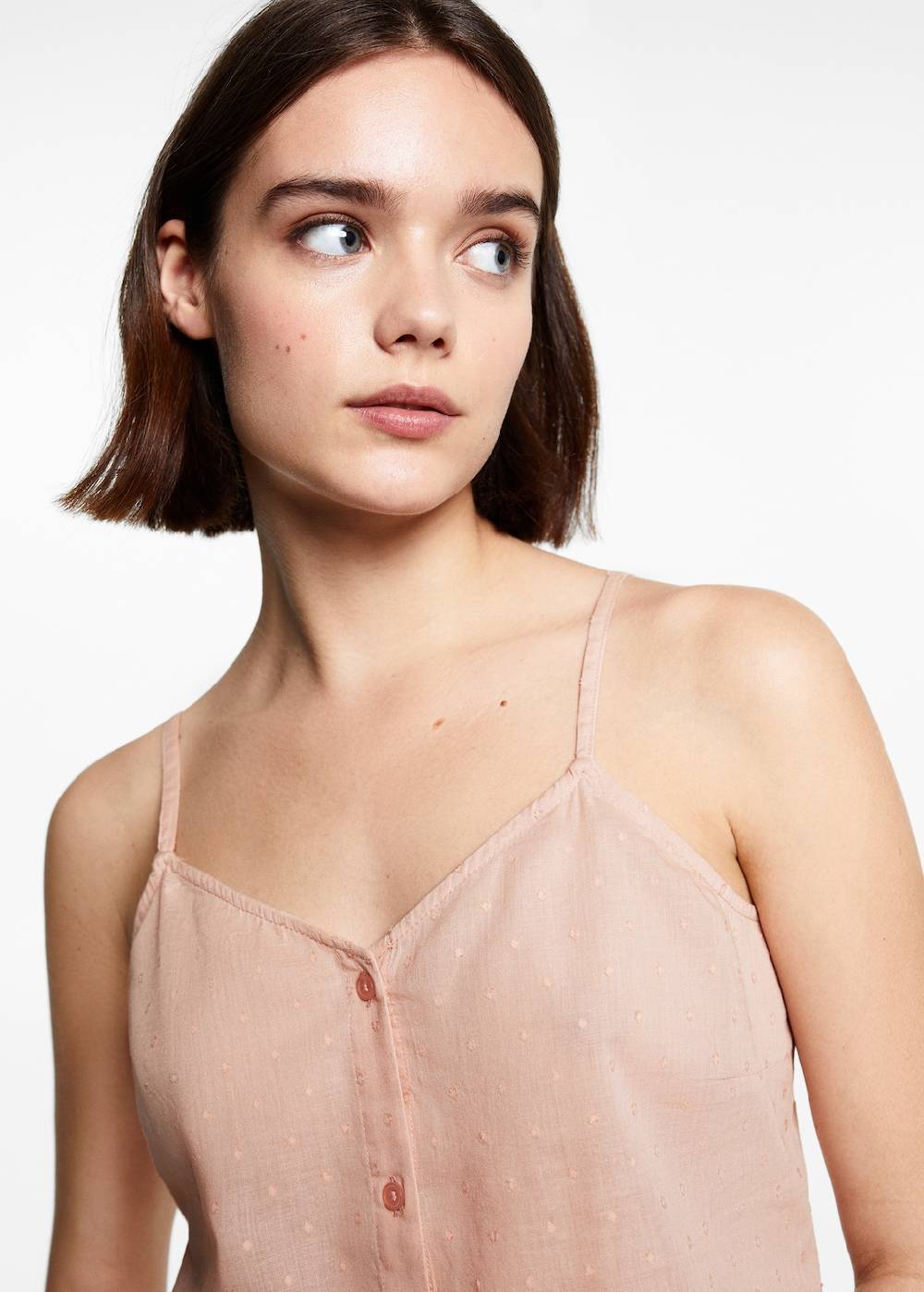Mango Kurzer Pyjama mit Polka Dots Bis zu 60% Rabatt