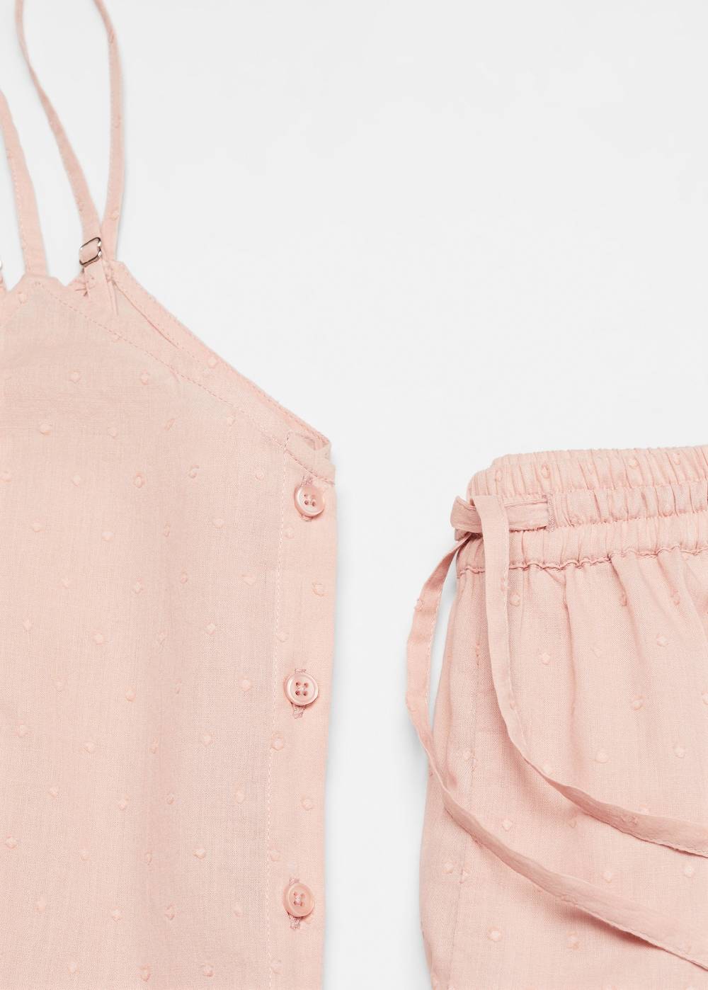 Mango Kurzer Pyjama mit Polka Dots Bis zu 60% Rabatt