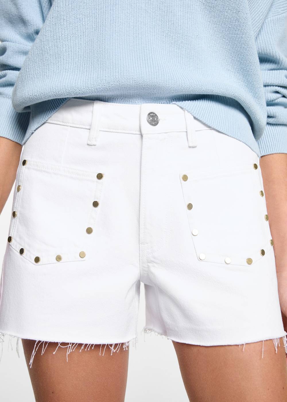 Mango Shorts mit Nieten Bis zu 65% Rabatt