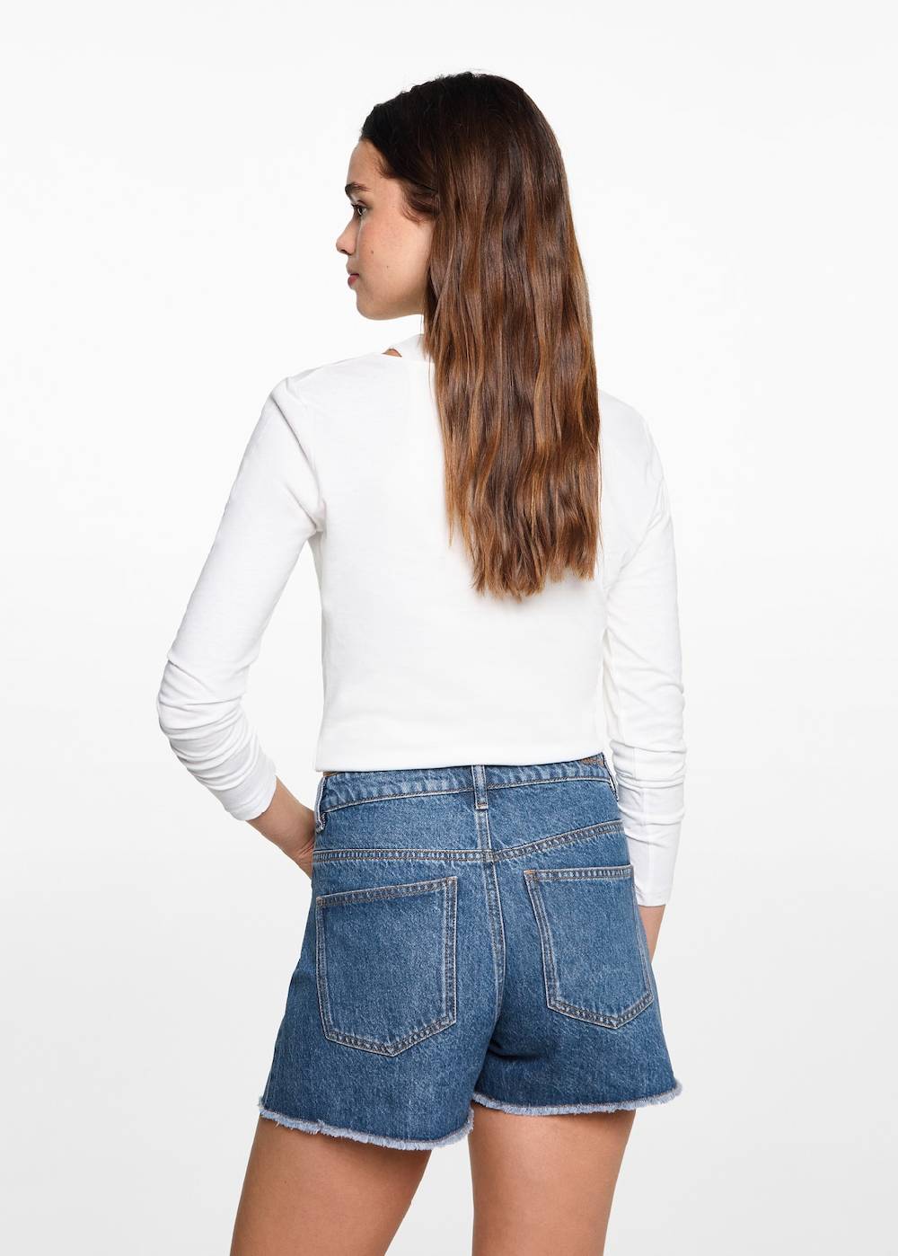 Mango Jeansshorts mit ausgefranstem Saum Bis zu 55% Rabatt