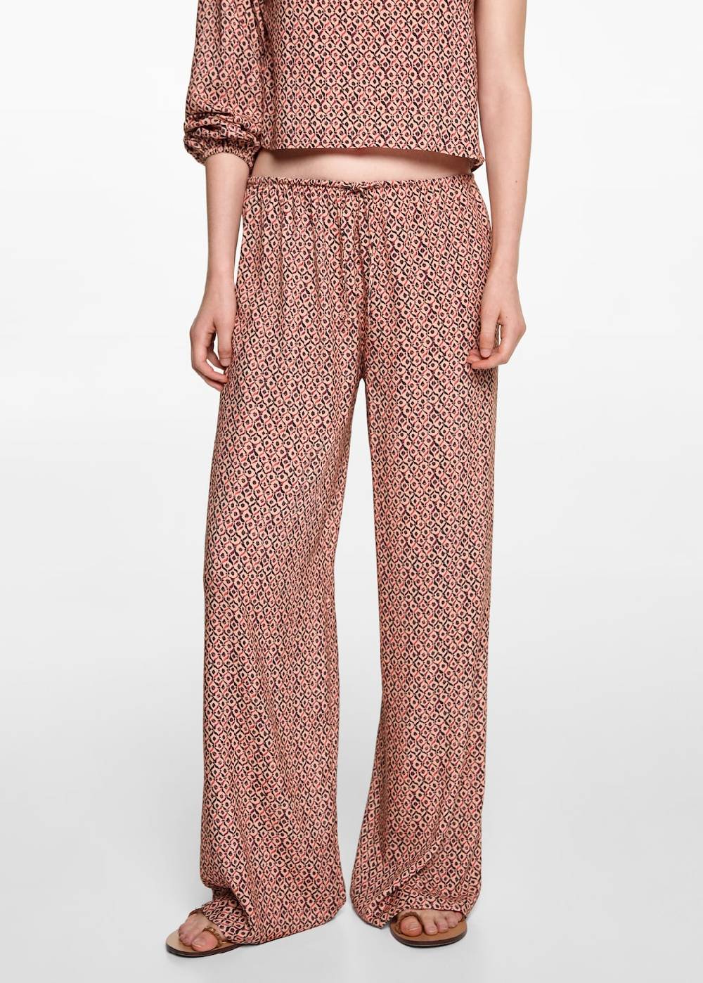 Mango Gerade Printhose Clearance-Verkauf