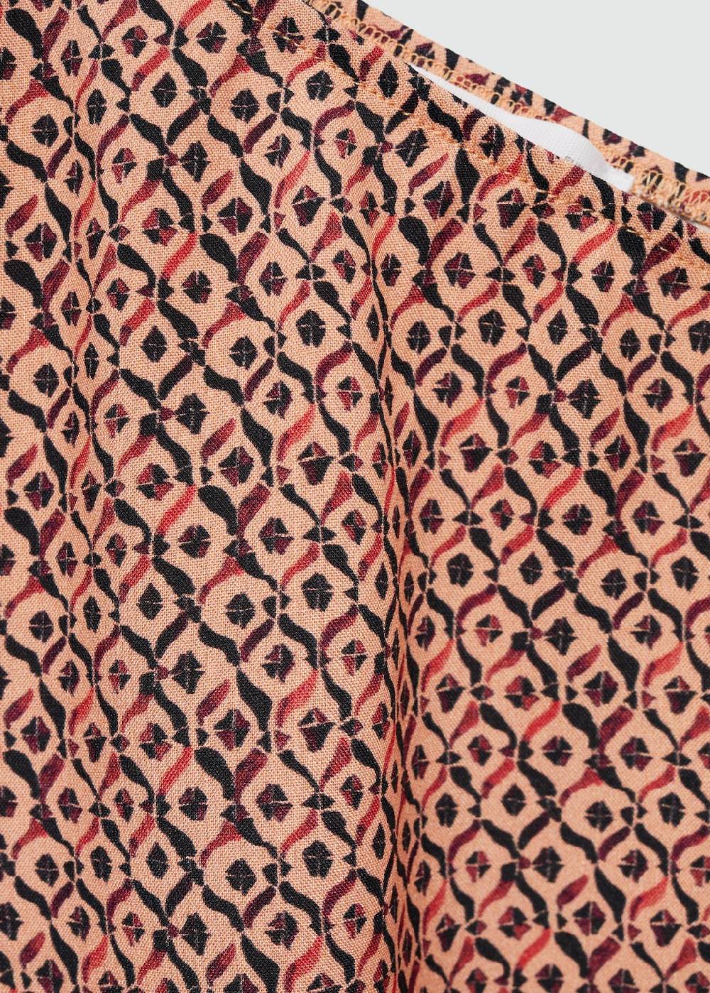 Mango Asymmetrische Bluse mit Motiv 50% Rabatt für begrenzte Zeit