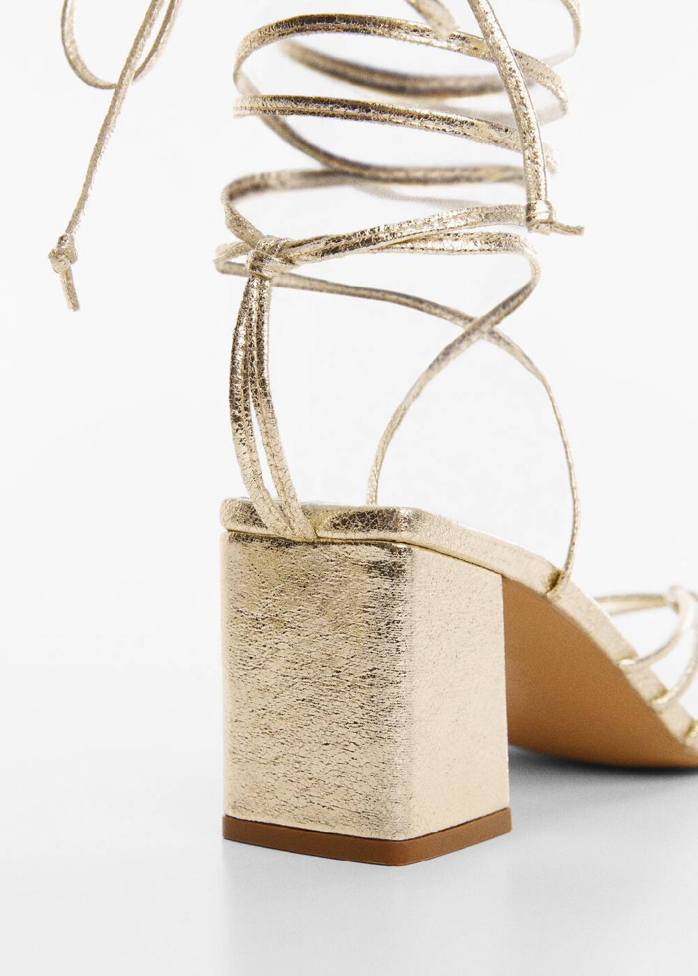 Mango Metallic-Riemchensandale mit Absatz Rabatte dieses Monats