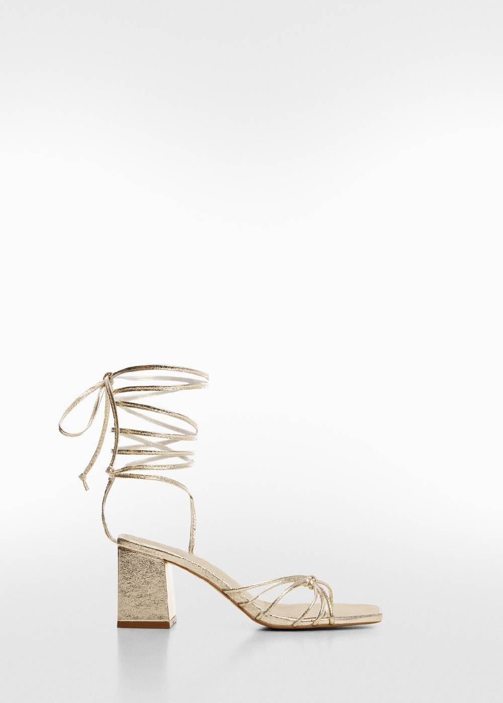 Mango Metallic-Riemchensandale mit Absatz Rabatte dieses Monats