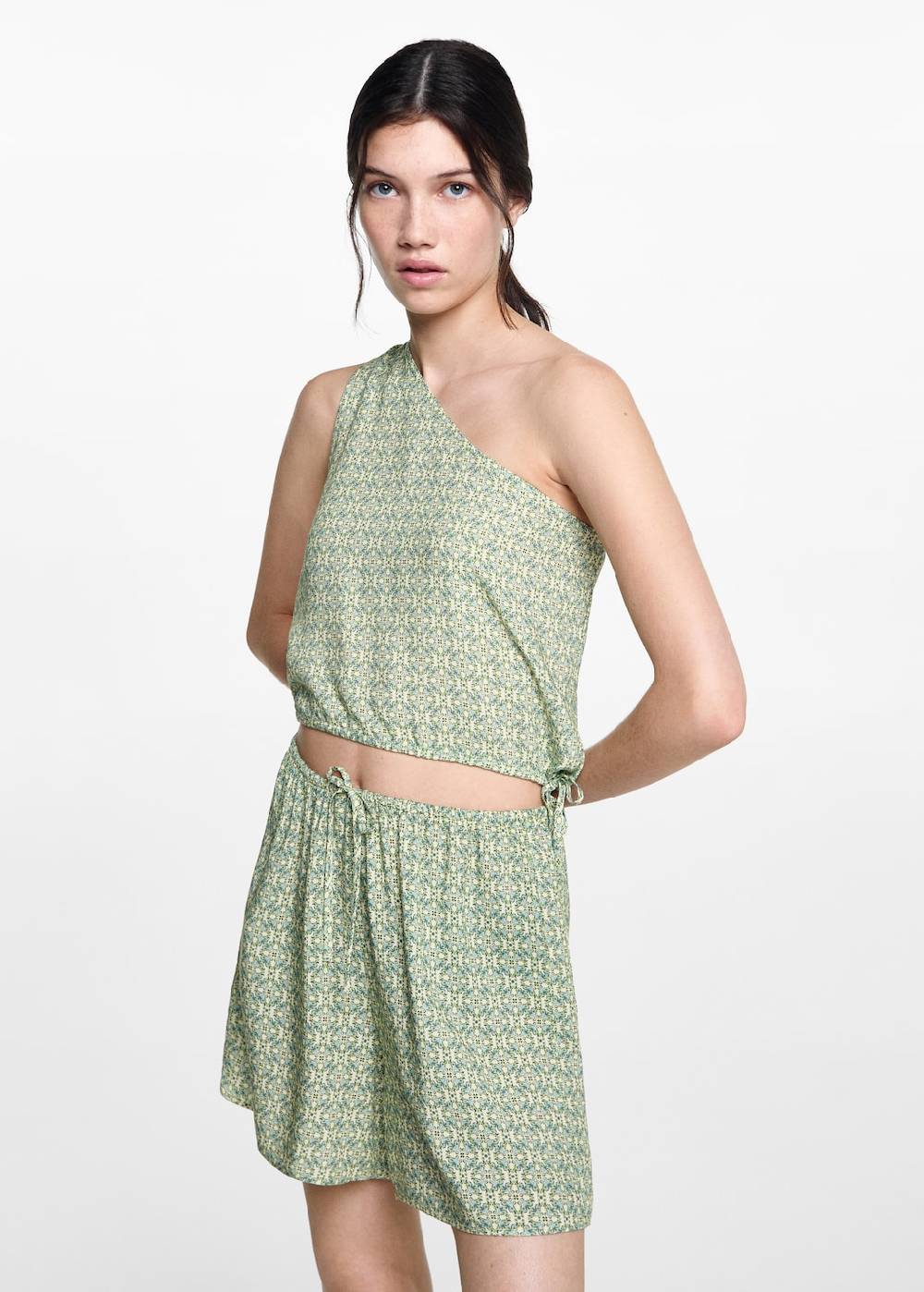 Mango Asymmetrisches Top mit Printmuster Online