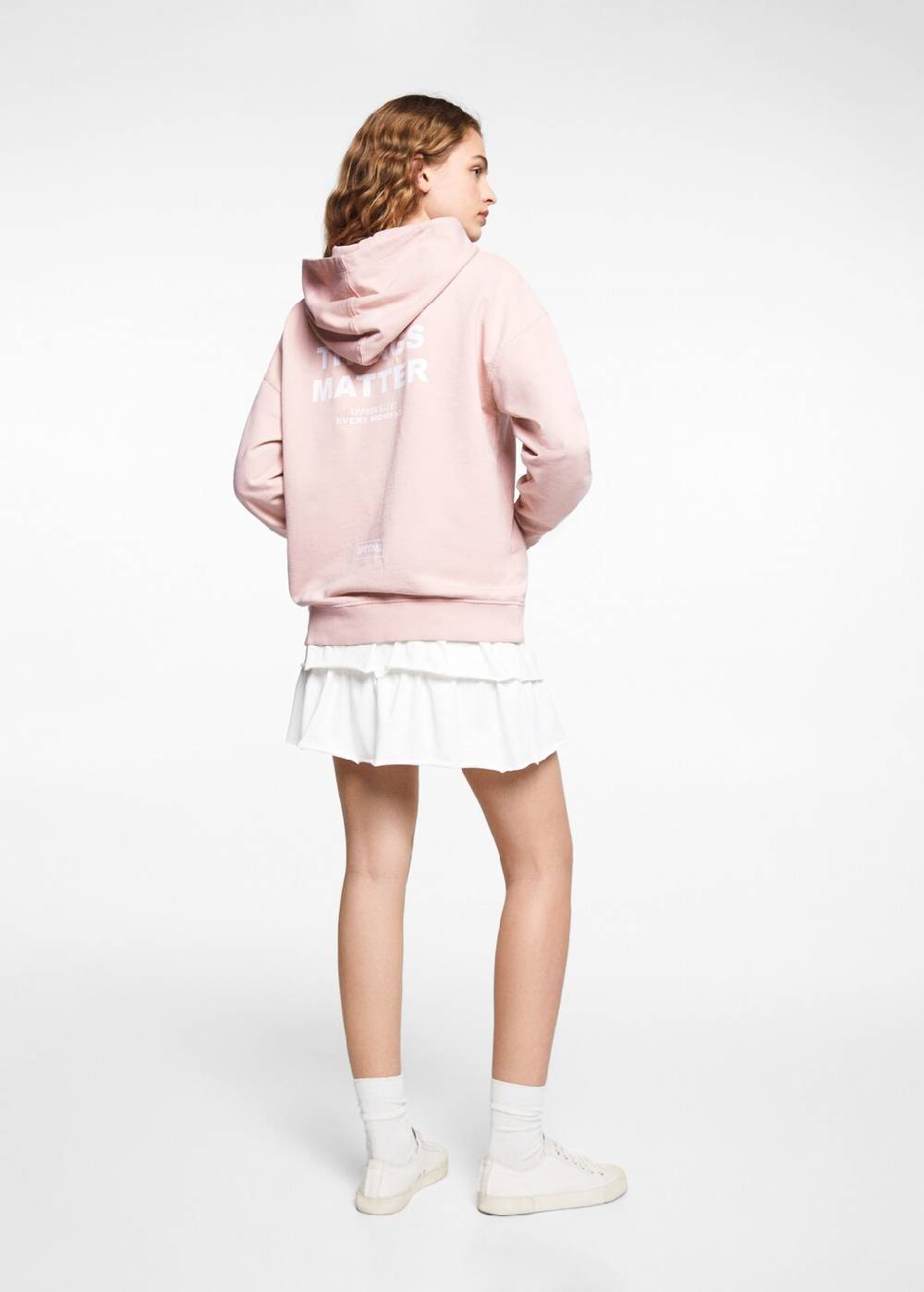 Mango Hoodie mit Schriftzug Limitierter Zeitrabatt