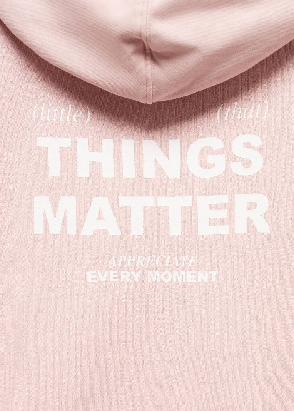 Mango Hoodie mit Schriftzug Limitierter Zeitrabatt