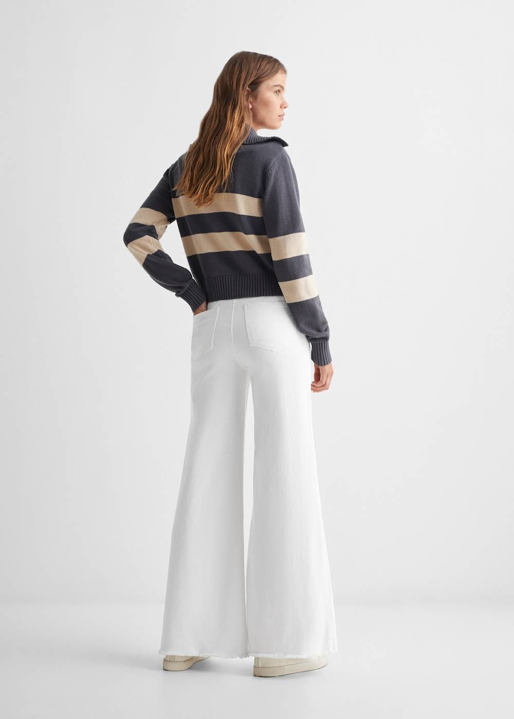 Mango Wideleg-Jeans mit mittlerer Bundhöhe Sonderangebot