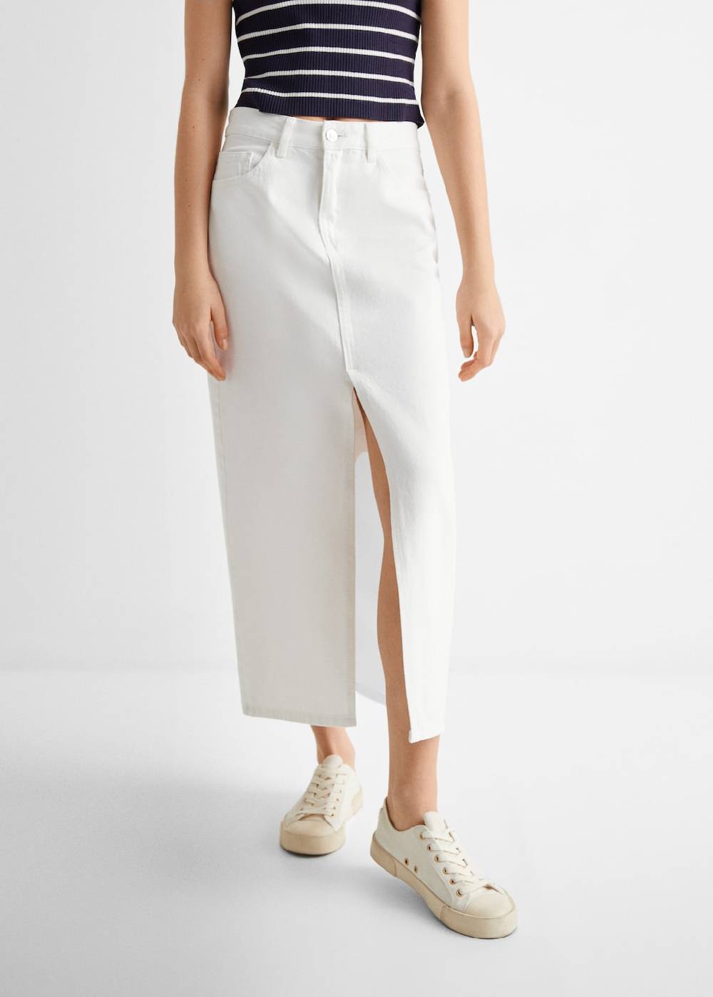 Mango Jeansrock mit Schlitz Versandkostenfrei