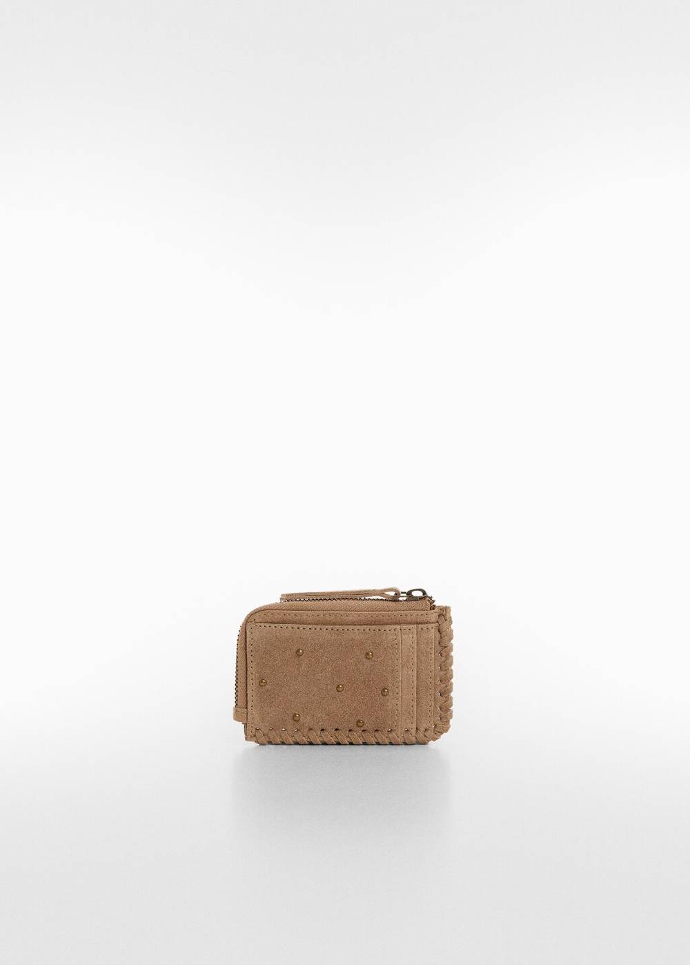 Mango Nietenverzierte Leder-Geldbörse Begrenztes Angebot