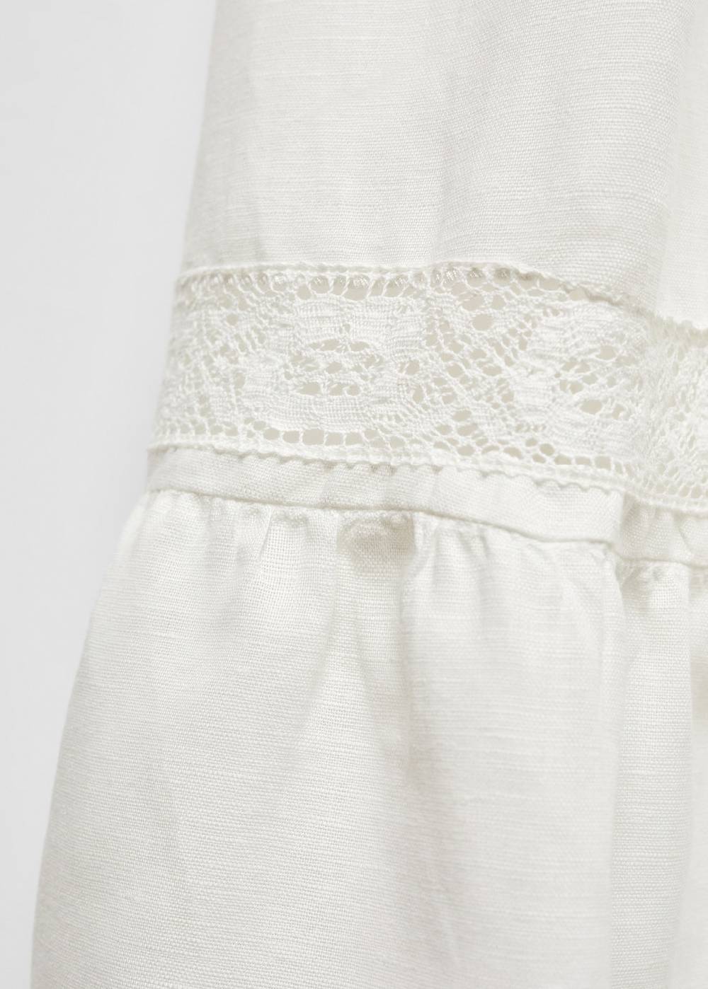 Mango Leinenkleid mit Schleife Preisnachlass