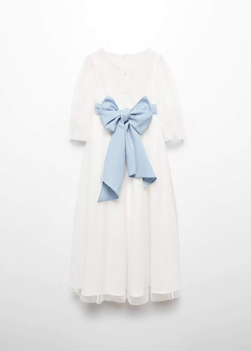 Mango Plumetis-Kleid mit Schleife Saisonschlussverkauf