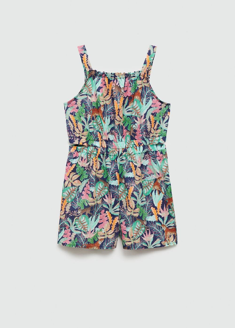 Mango Jumpsuit mit Tropen-Print Muttertagsangebot