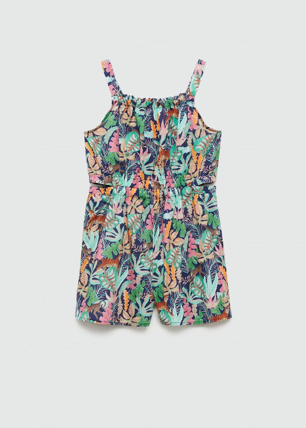 Mango Jumpsuit mit Tropen-Print Muttertagsangebot