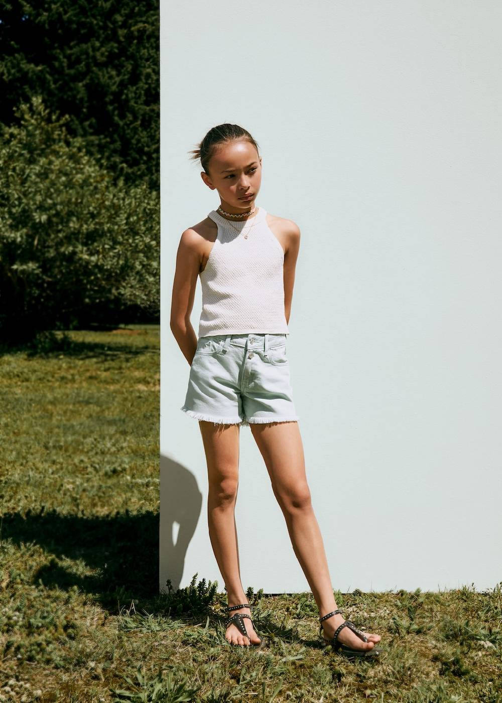 Mango Shorts mit ausgefranstem Saum Top Angebot