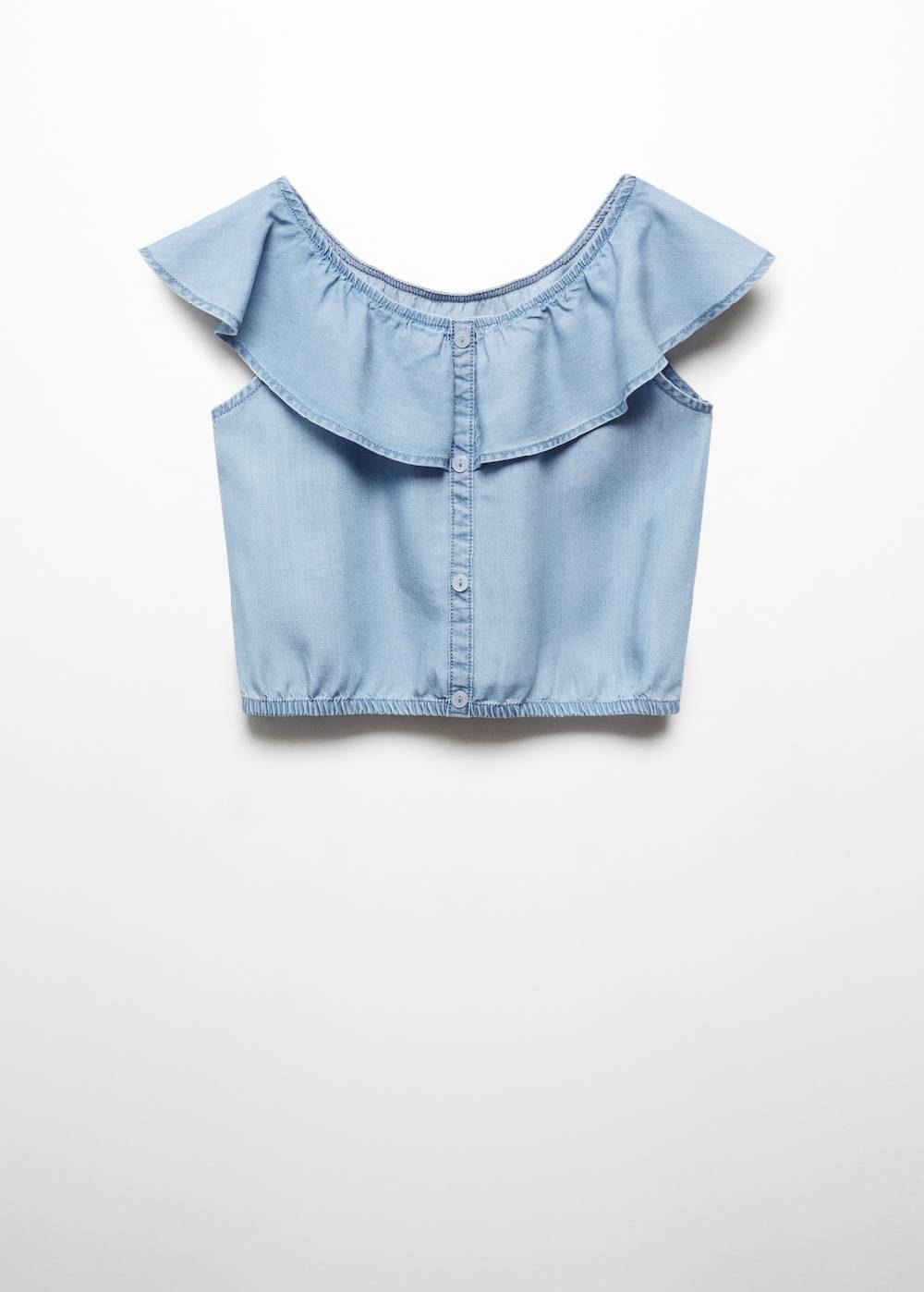 Mango Jeansbluse mit Knöpfen Kauf eins, bekomm eins gratis