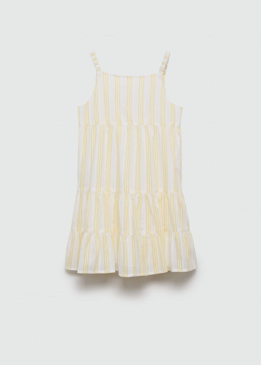 Mango Gestreiftes Rüschenkleid Riesige Ersparnisse