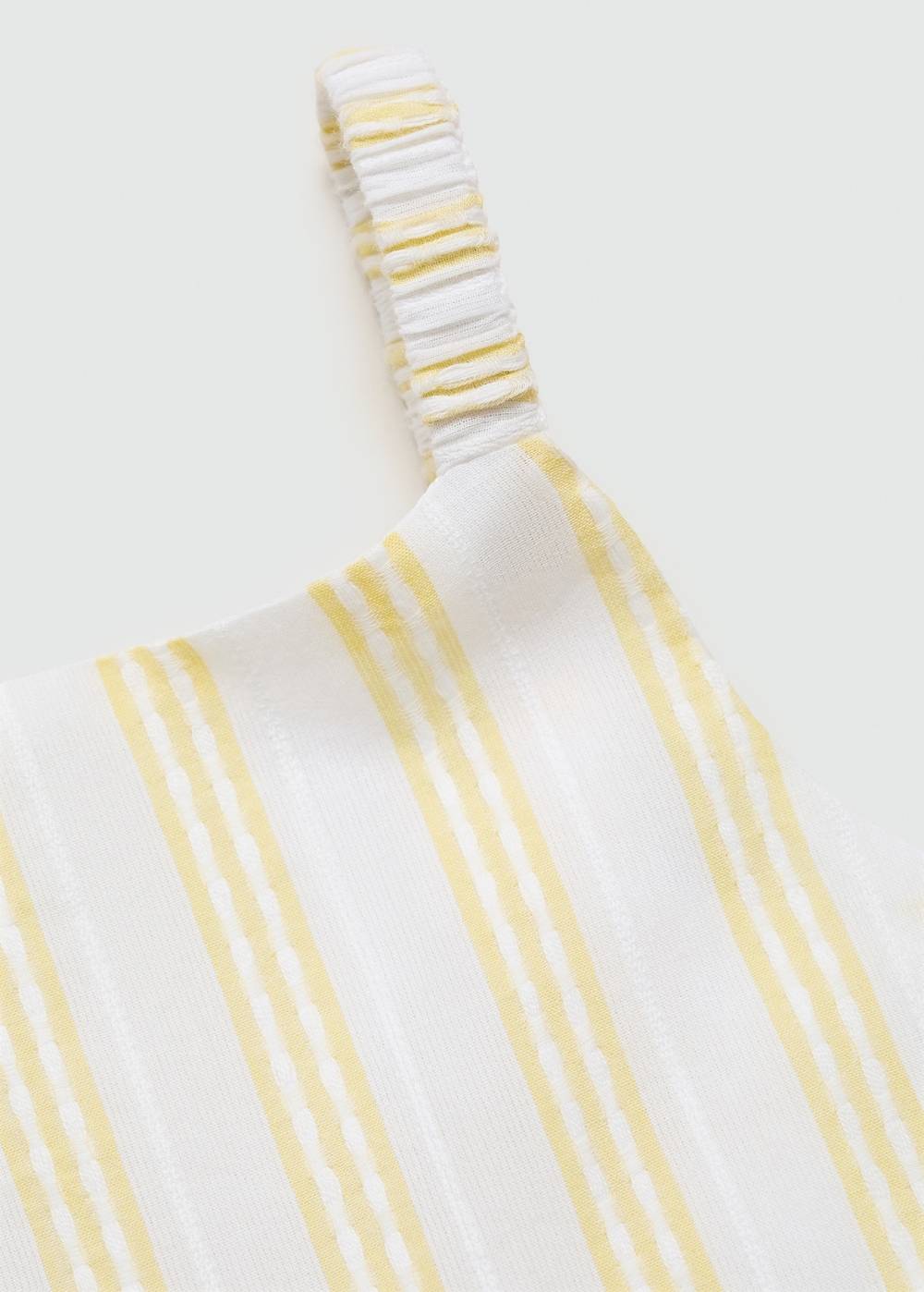 Mango Gestreiftes Rüschenkleid Riesige Ersparnisse