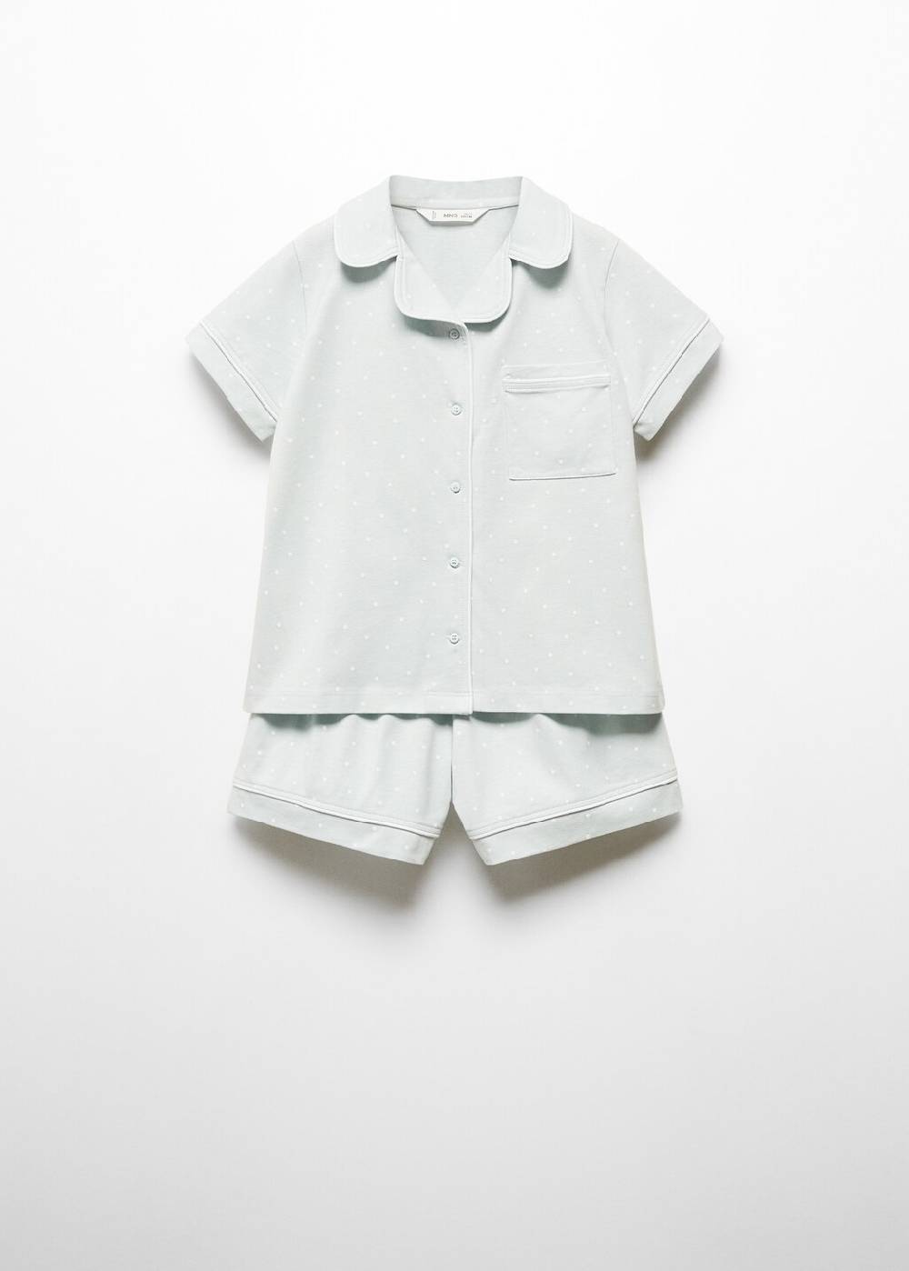 Mango Kurzer Pyjama mit Polka Dots Nur noch ein Tag übrig
