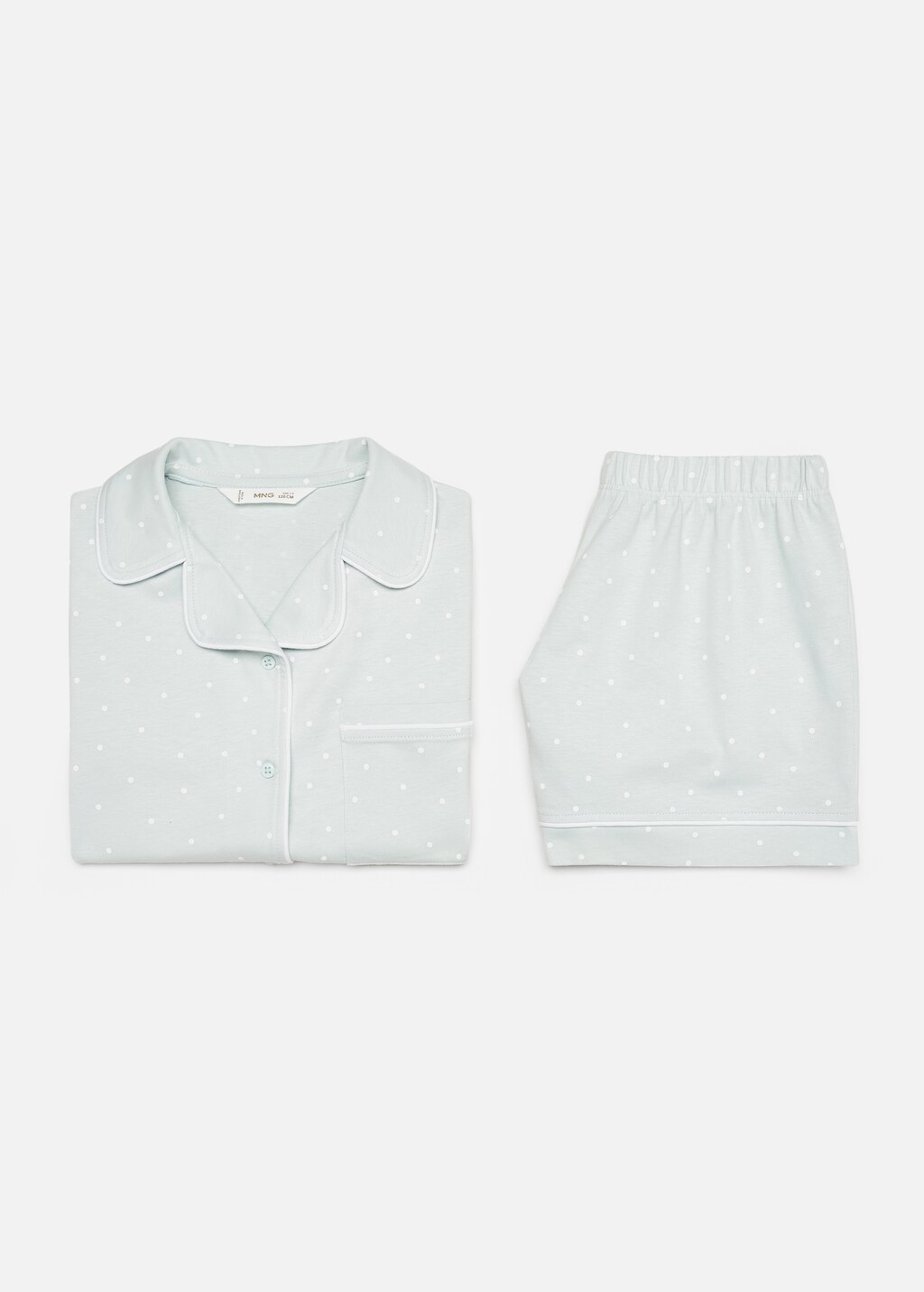 Mango Kurzer Pyjama mit Polka Dots Nur noch ein Tag übrig