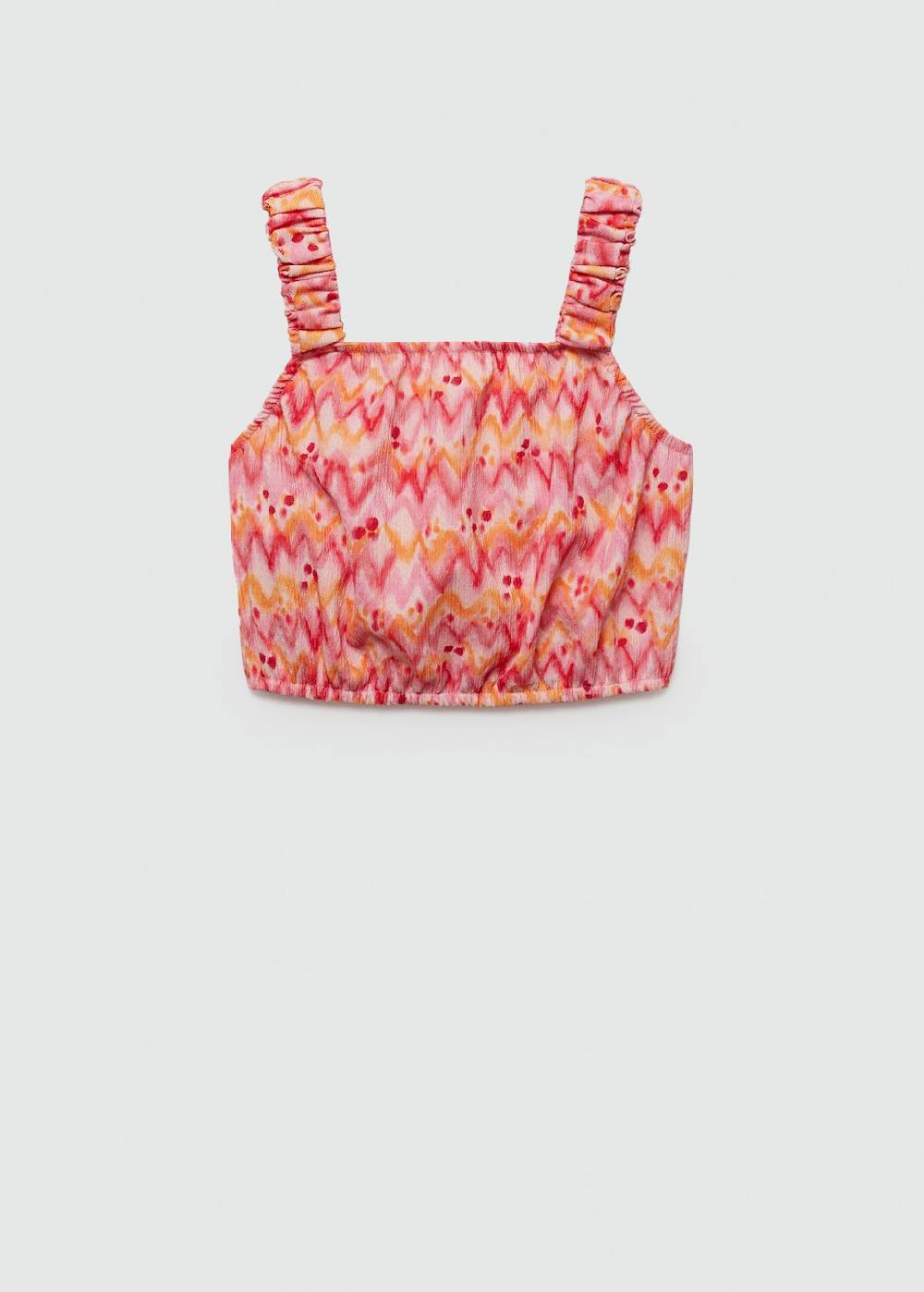 Mango Gemustertes Crop-Top Super Rabatt